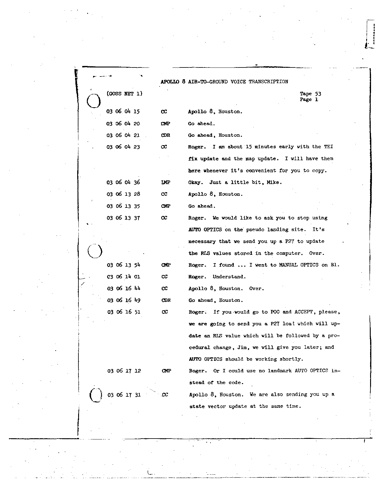 Page 419 of Apollo 8’s original transcript