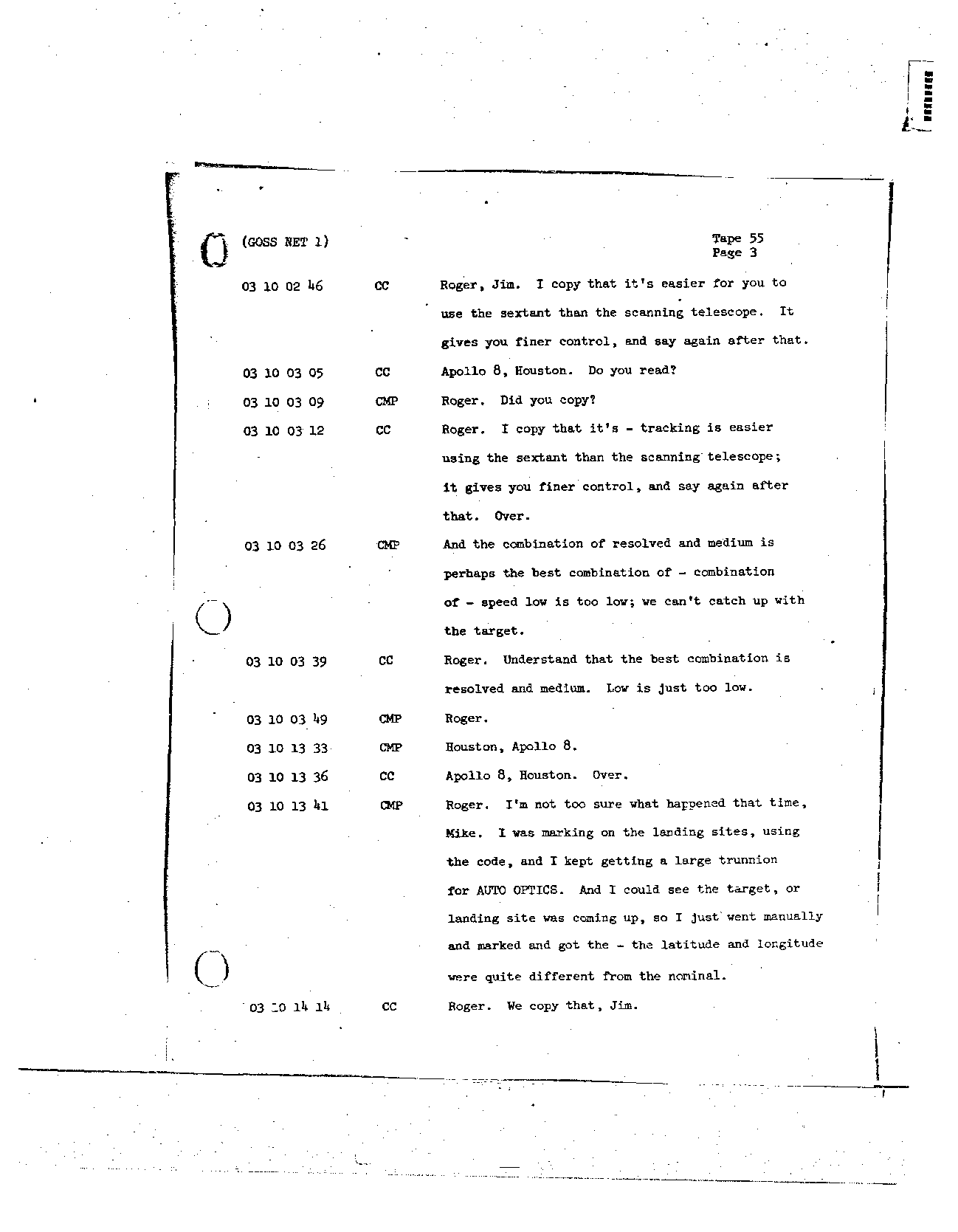 Page 438 of Apollo 8’s original transcript