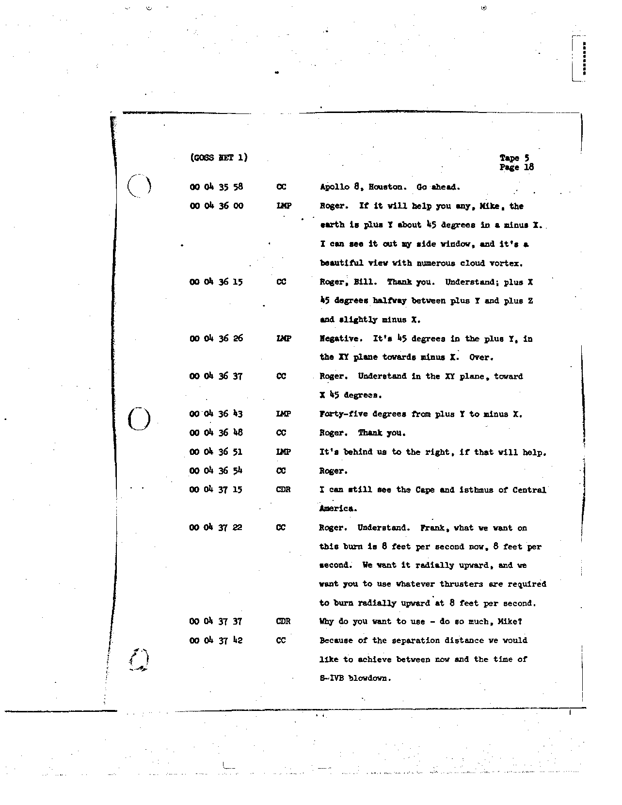 Page 44 of Apollo 8’s original transcript