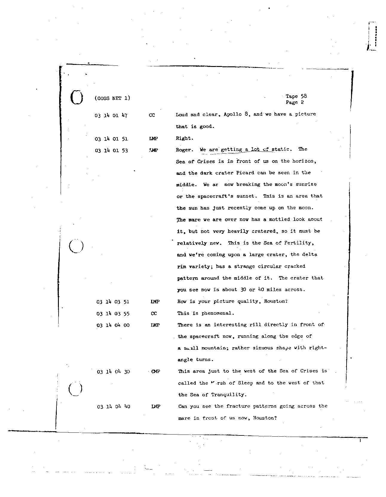 Page 461 of Apollo 8’s original transcript