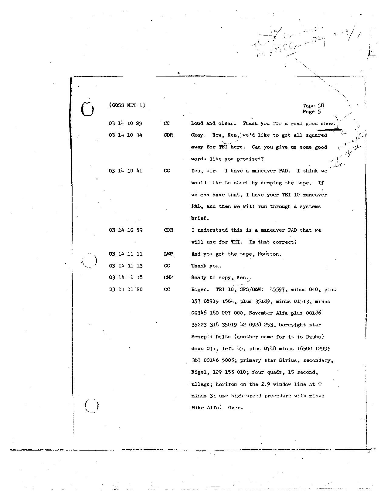 Page 464 of Apollo 8’s original transcript