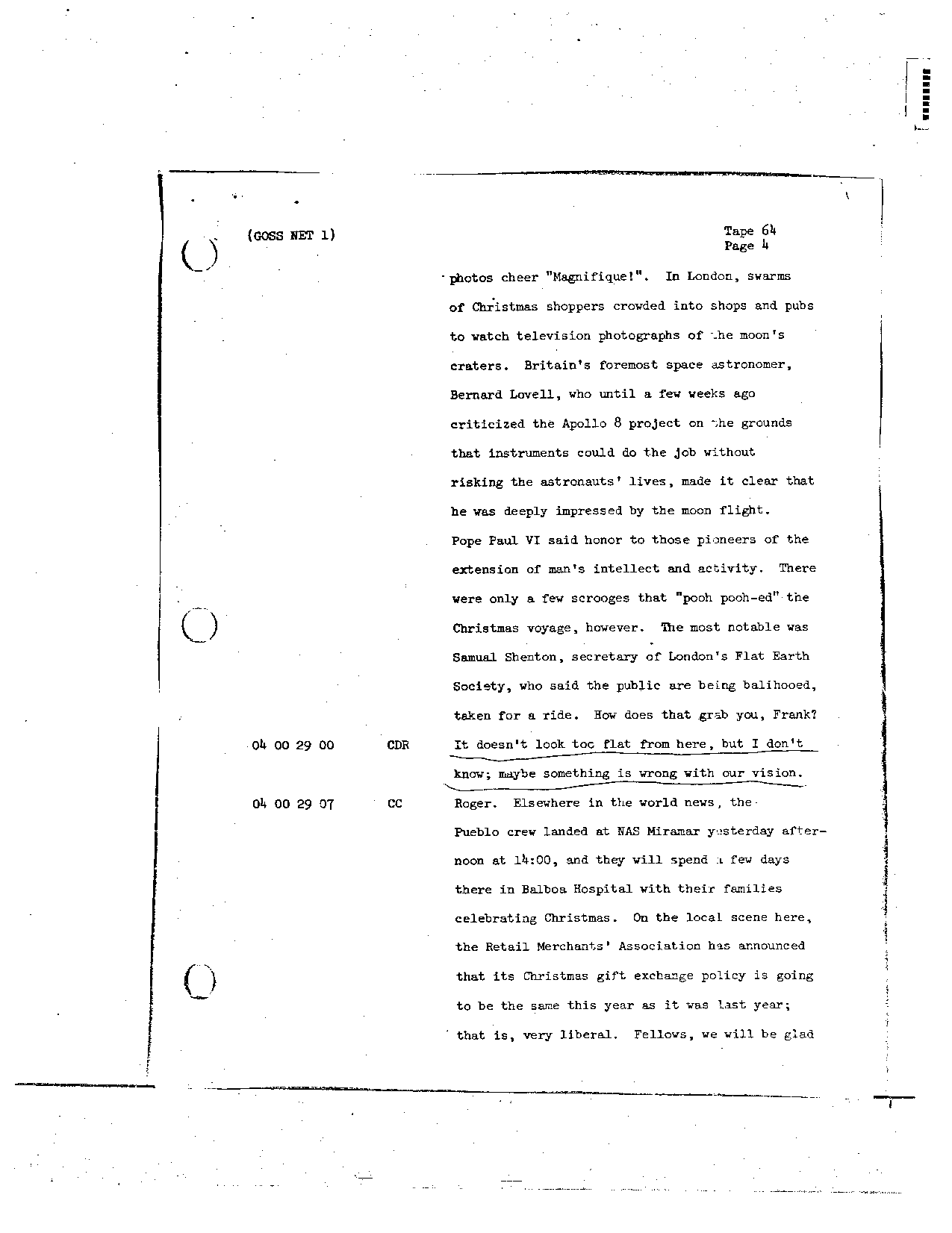 Page 508 of Apollo 8’s original transcript