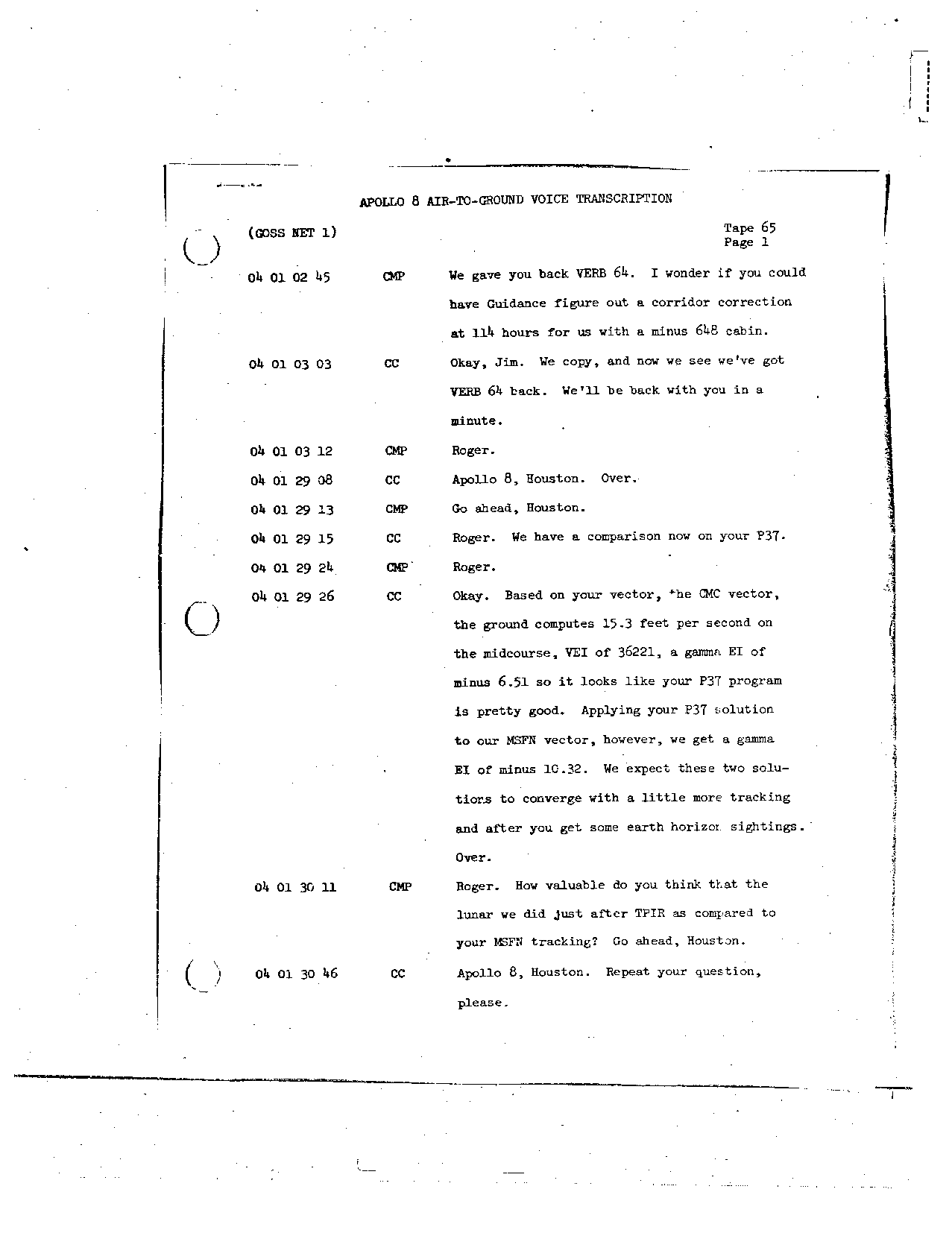 Page 514 of Apollo 8’s original transcript