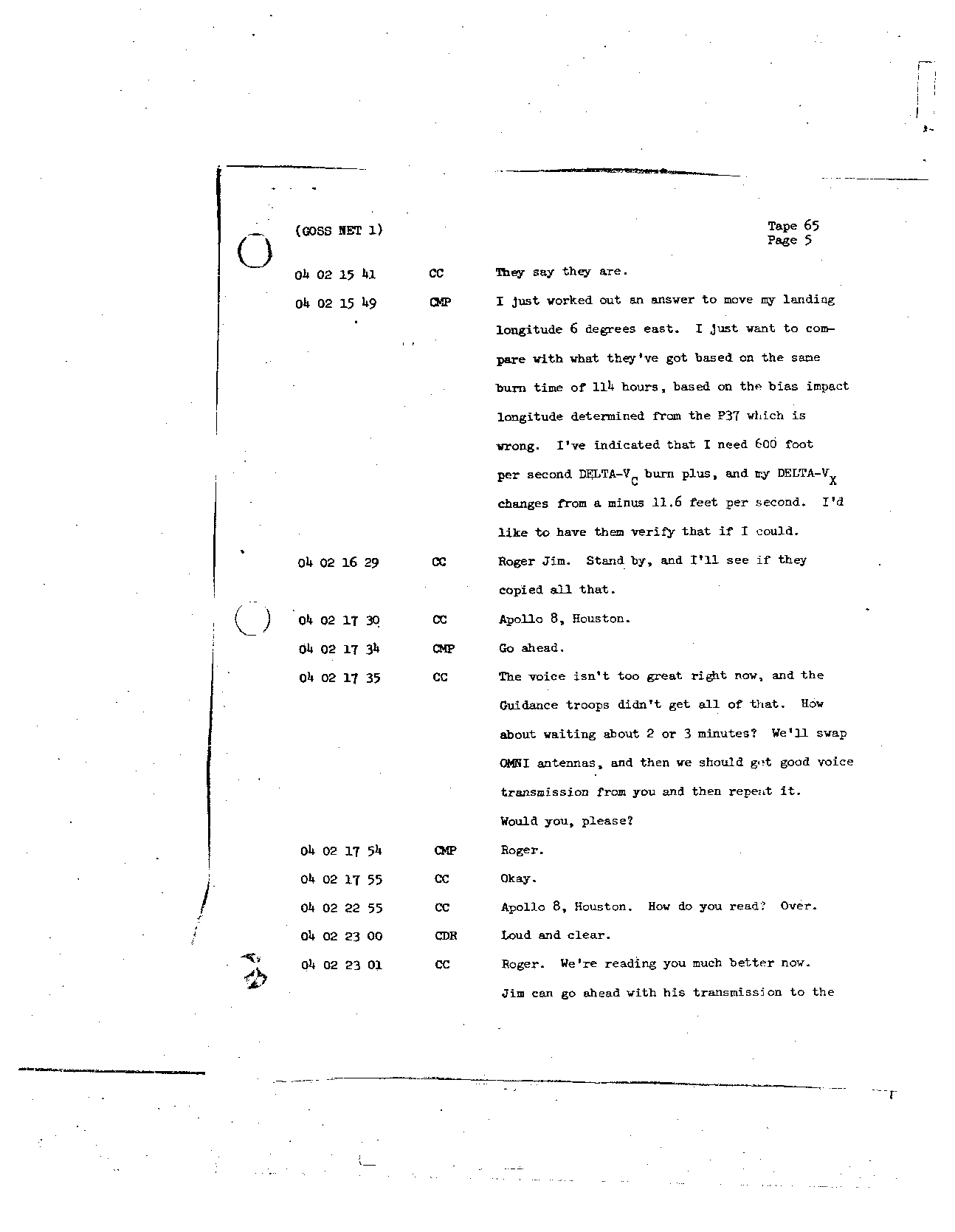 Page 518 of Apollo 8’s original transcript