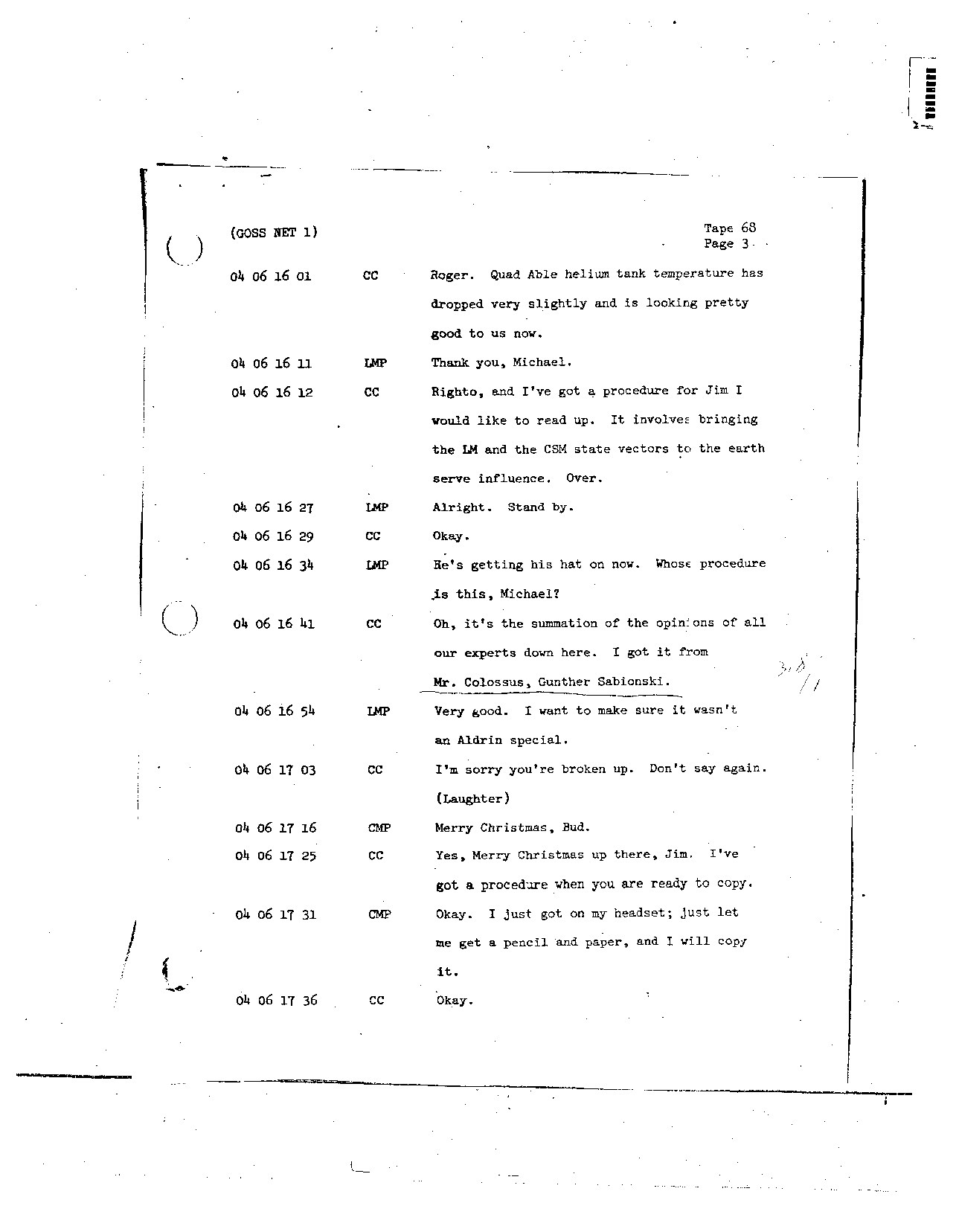 Page 535 of Apollo 8’s original transcript