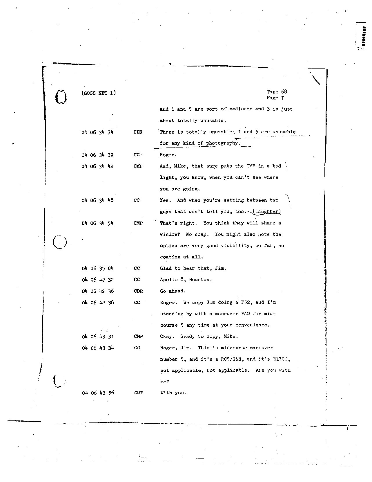 Page 539 of Apollo 8’s original transcript