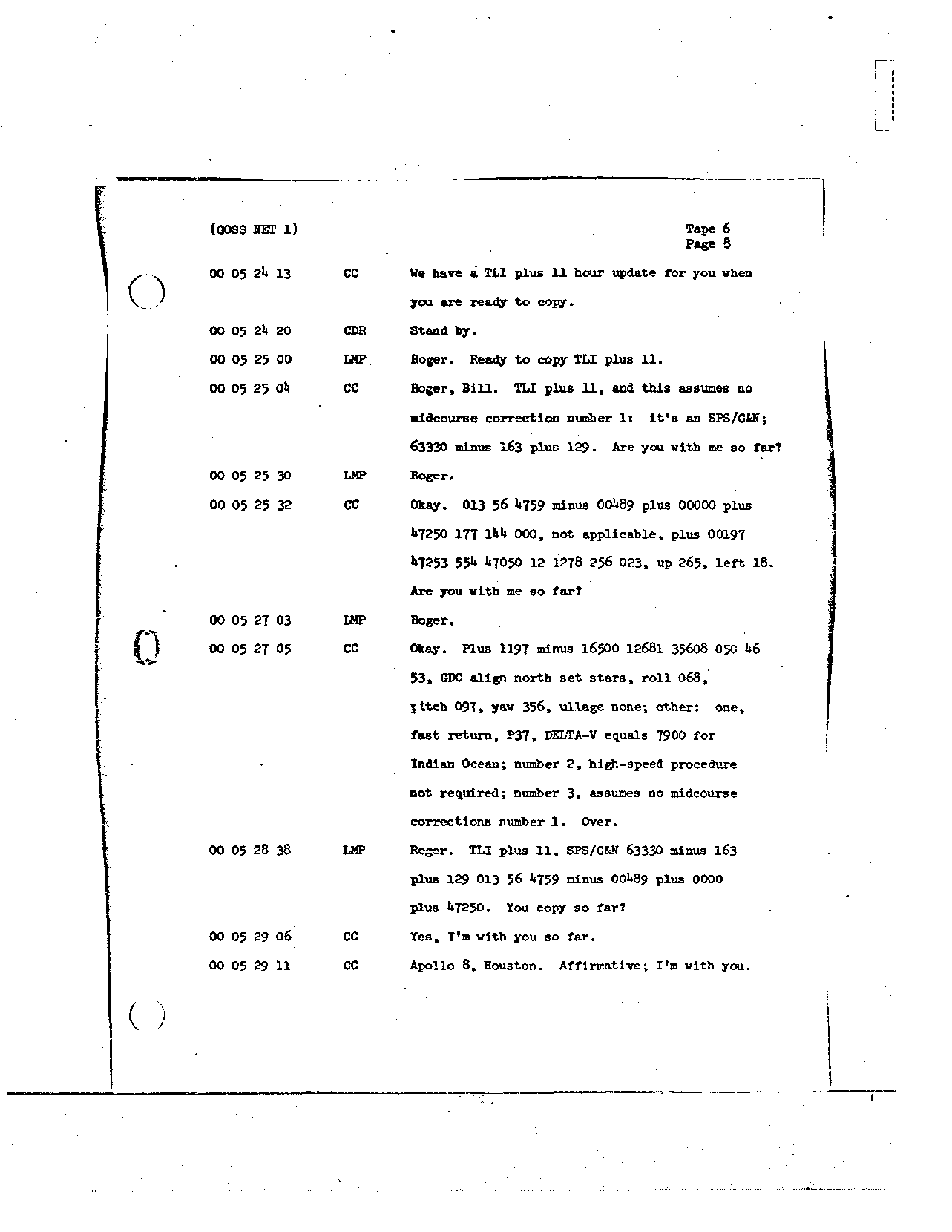Page 54 of Apollo 8’s original transcript