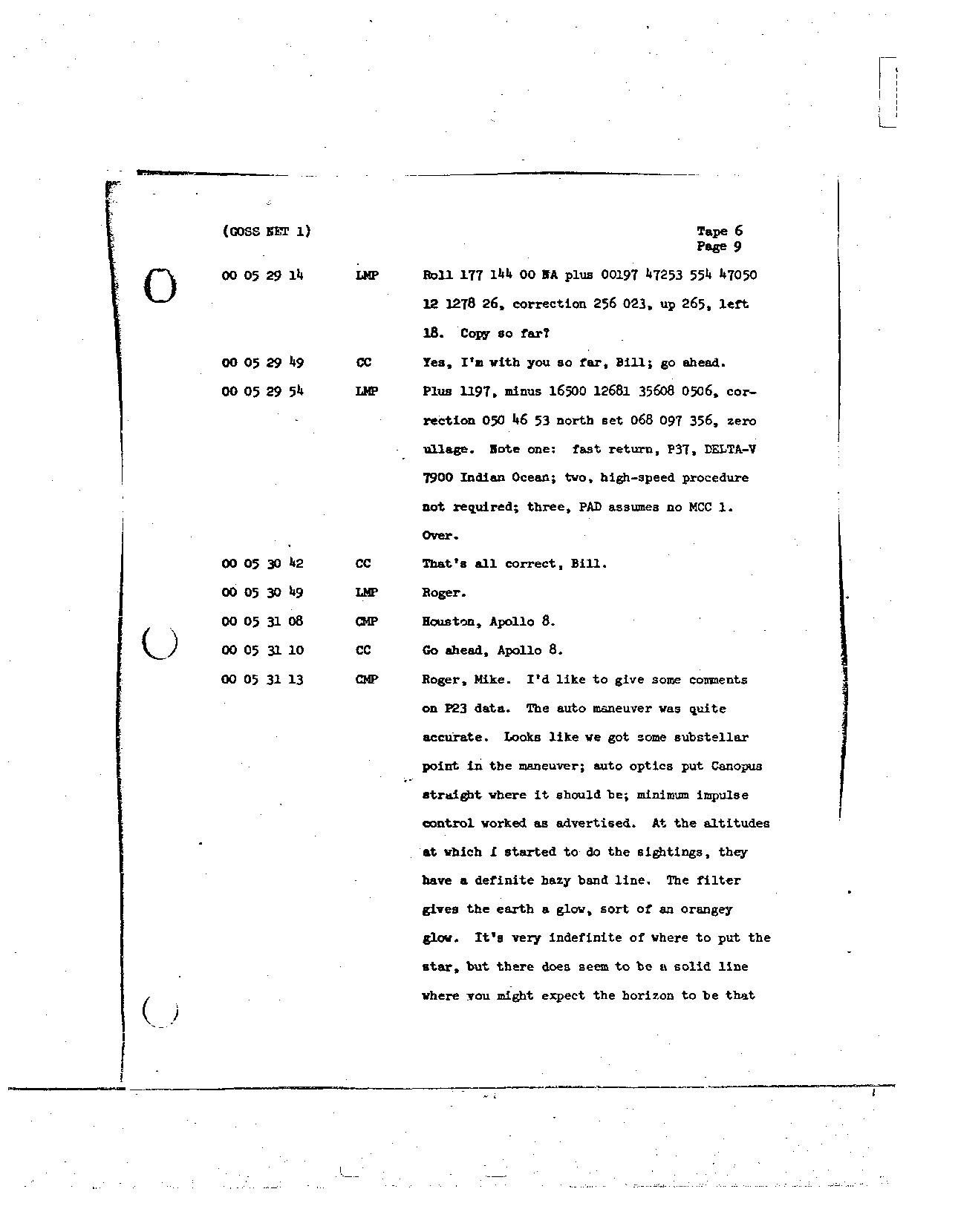Page 55 of Apollo 8’s original transcript