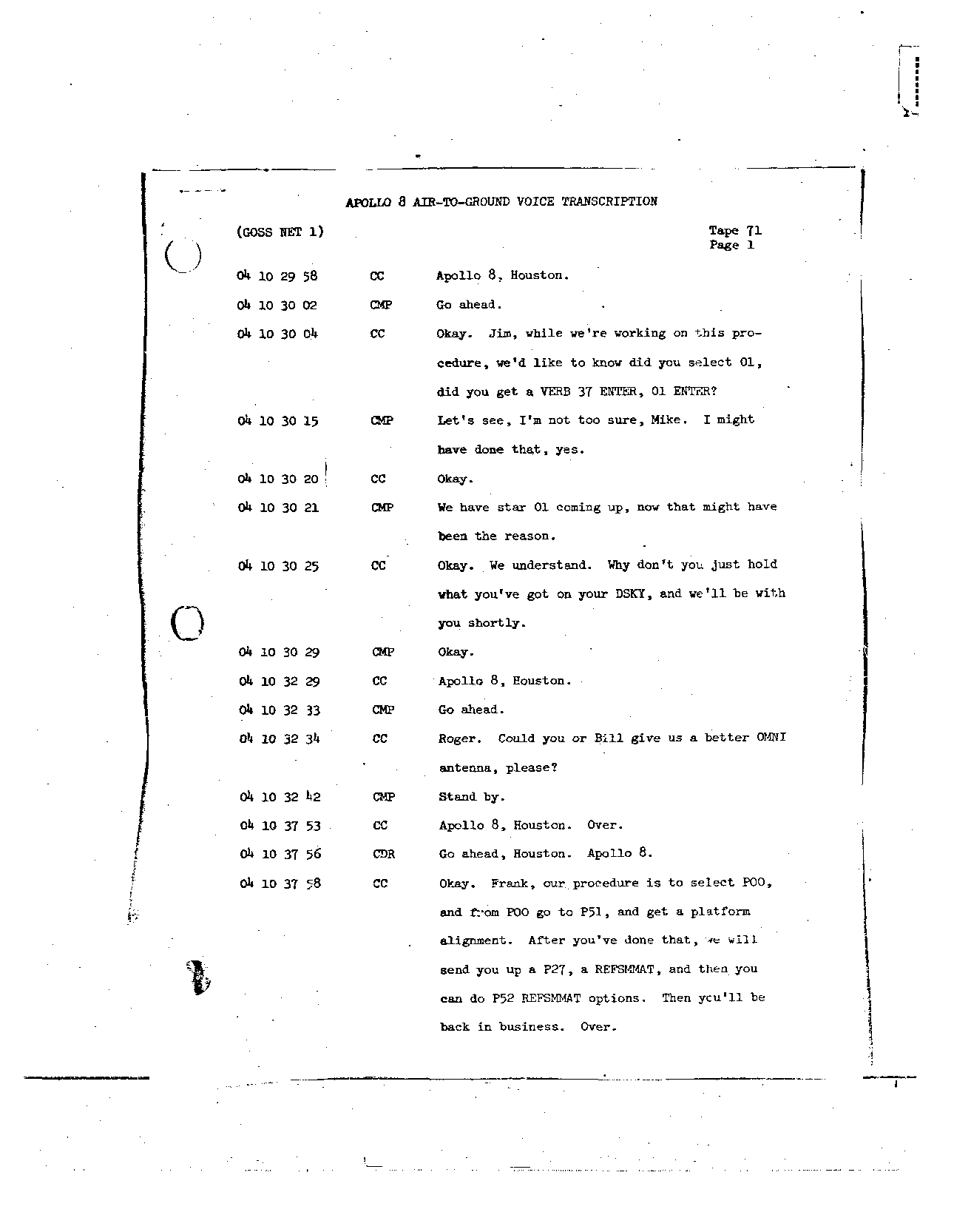 Page 564 of Apollo 8’s original transcript