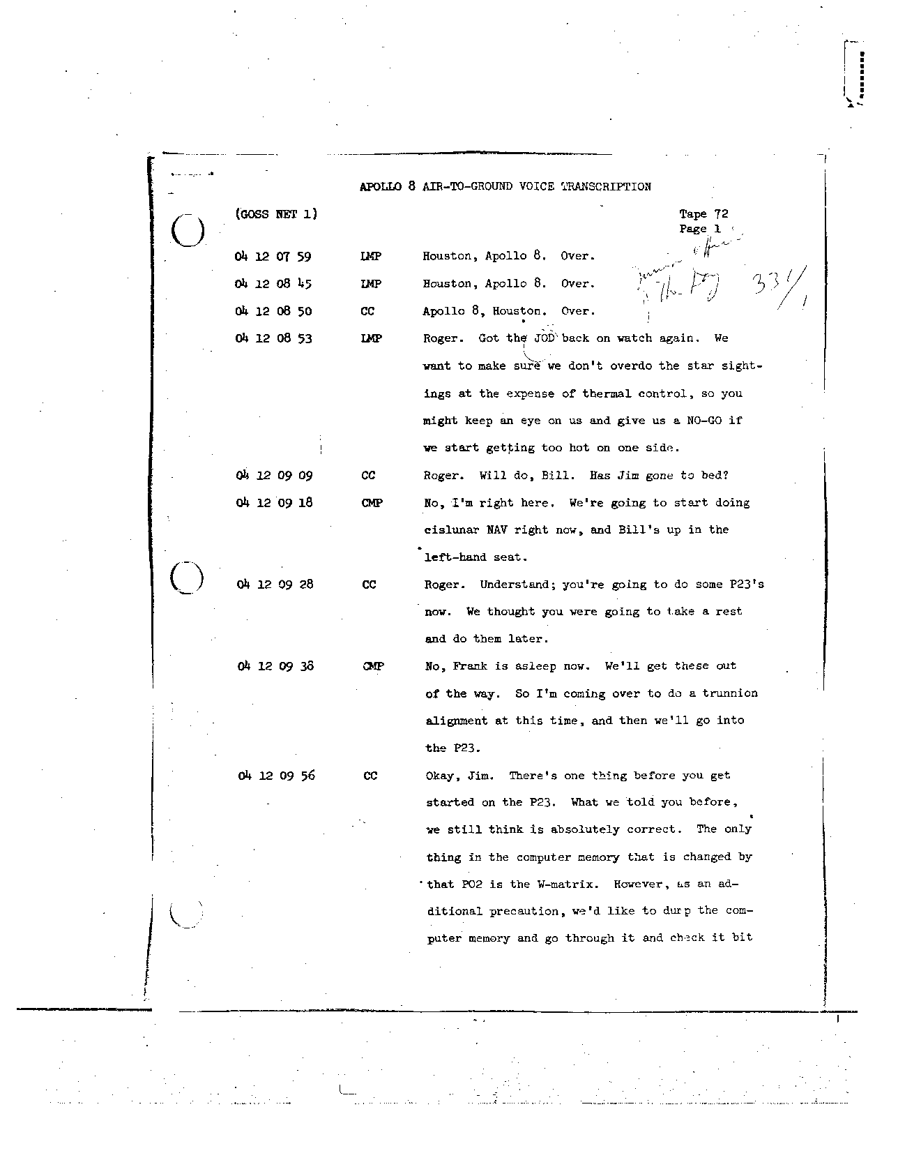 Page 574 of Apollo 8’s original transcript