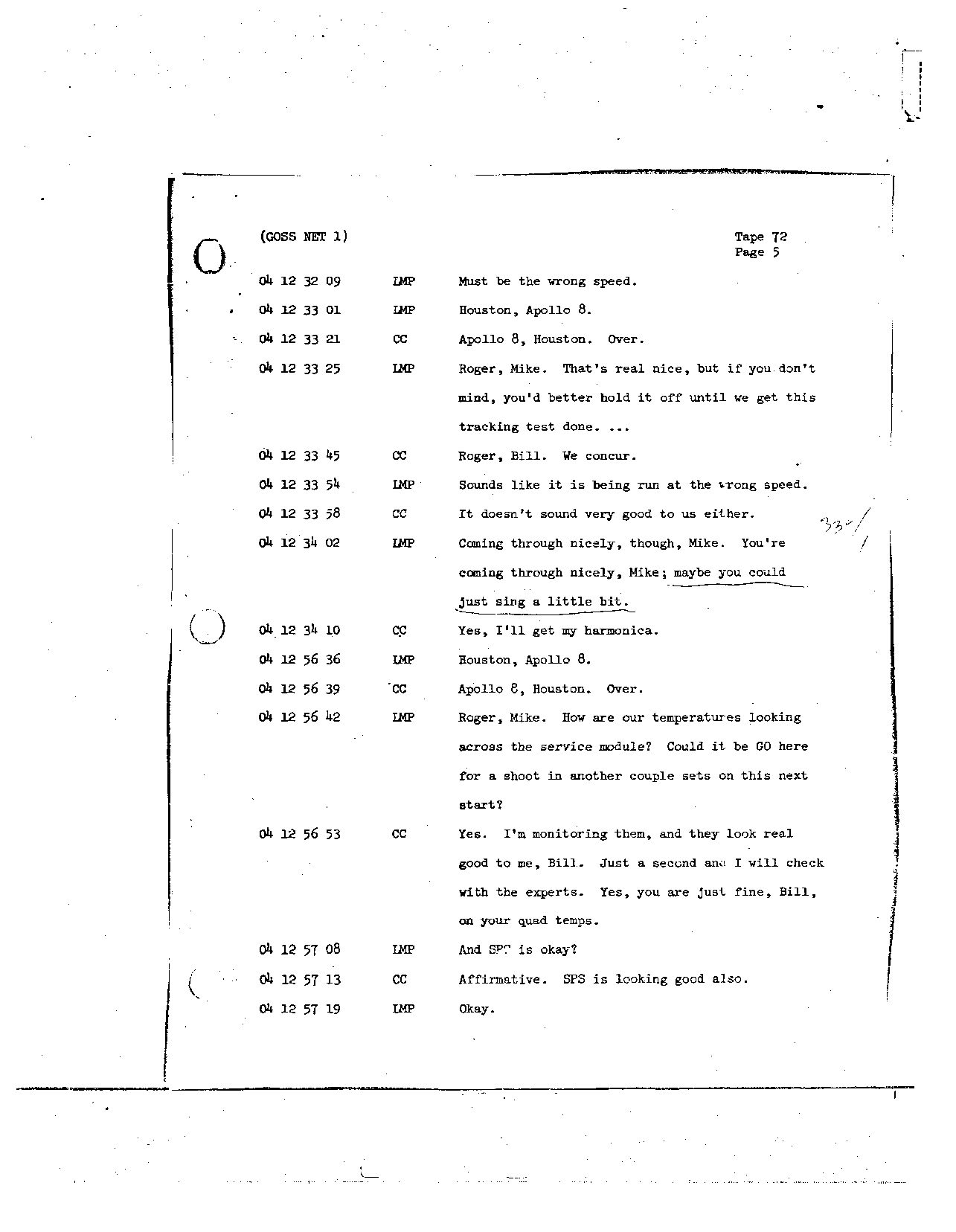 Page 578 of Apollo 8’s original transcript