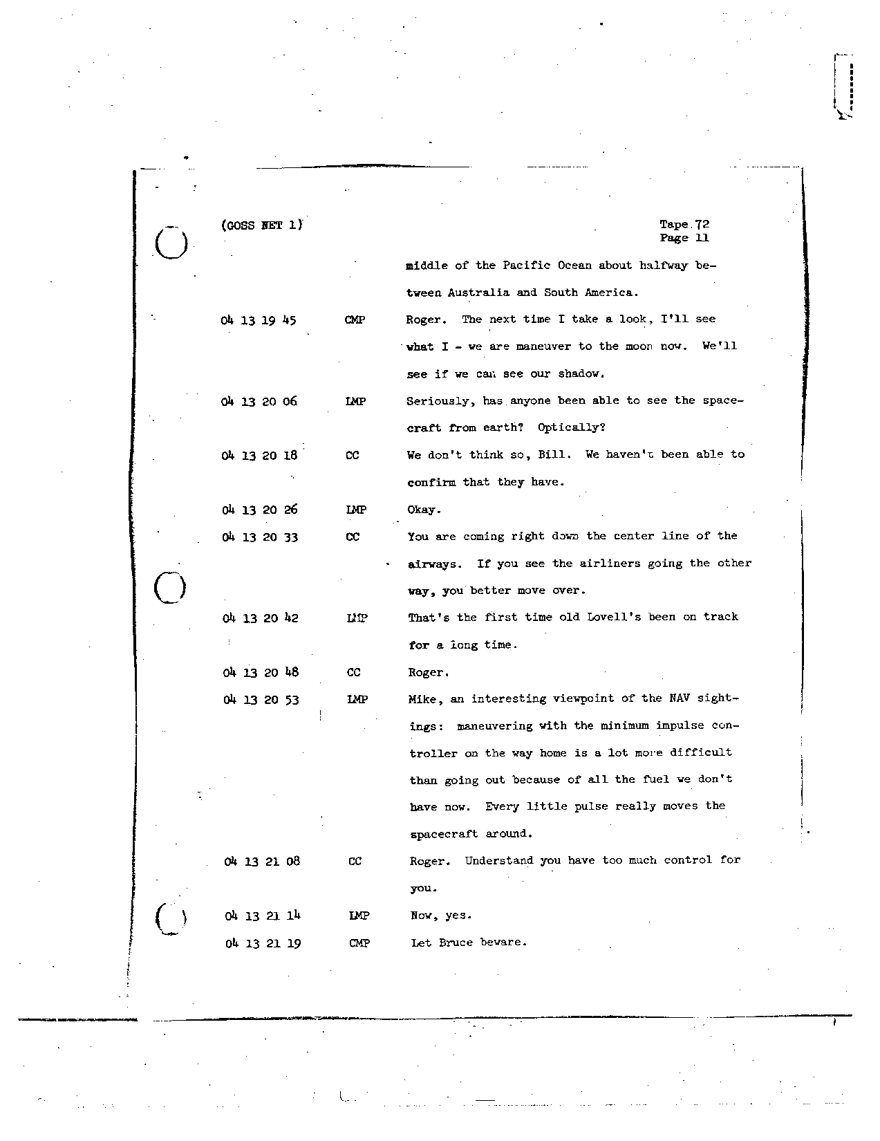 Page 584 of Apollo 8’s original transcript