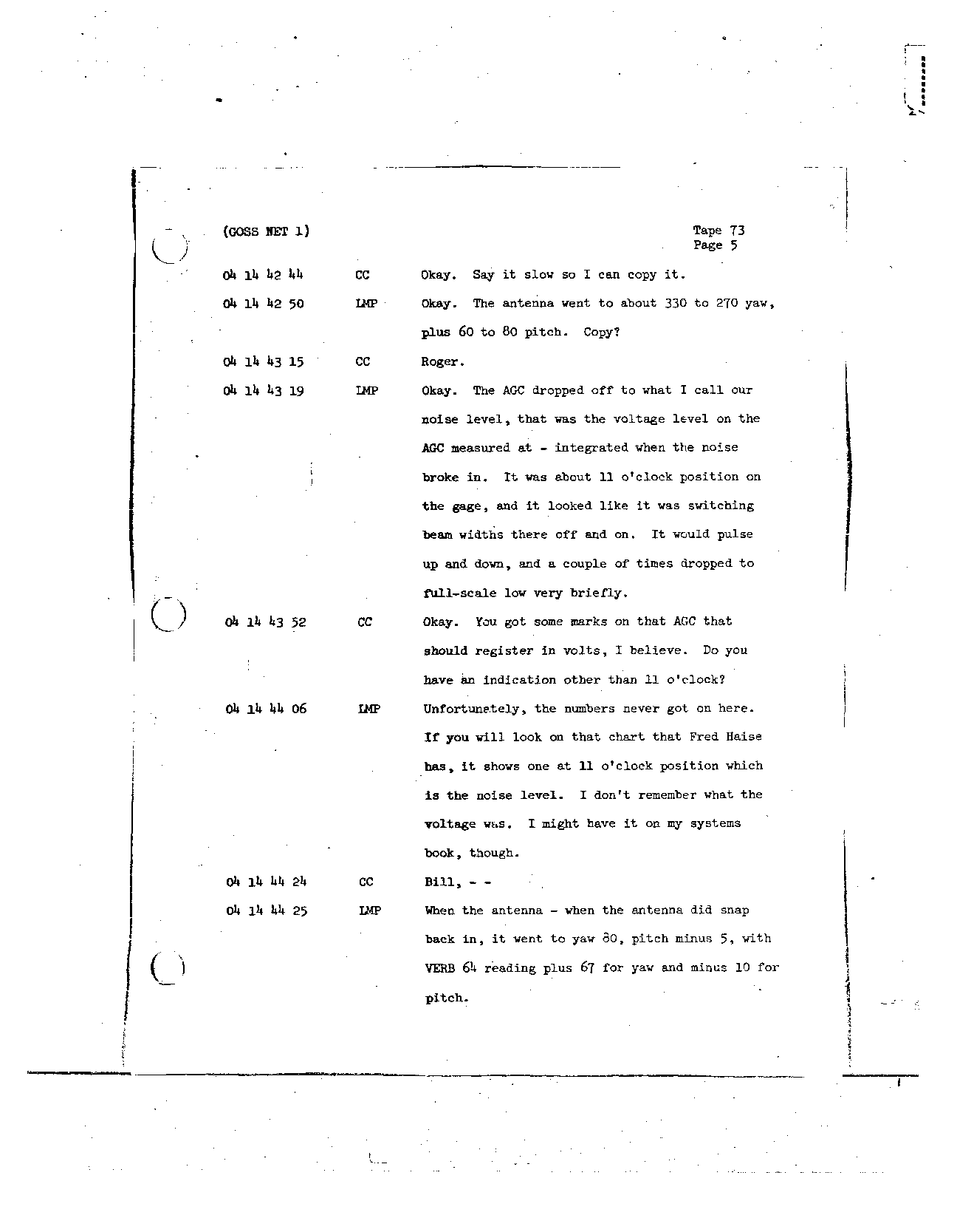 Page 591 of Apollo 8’s original transcript