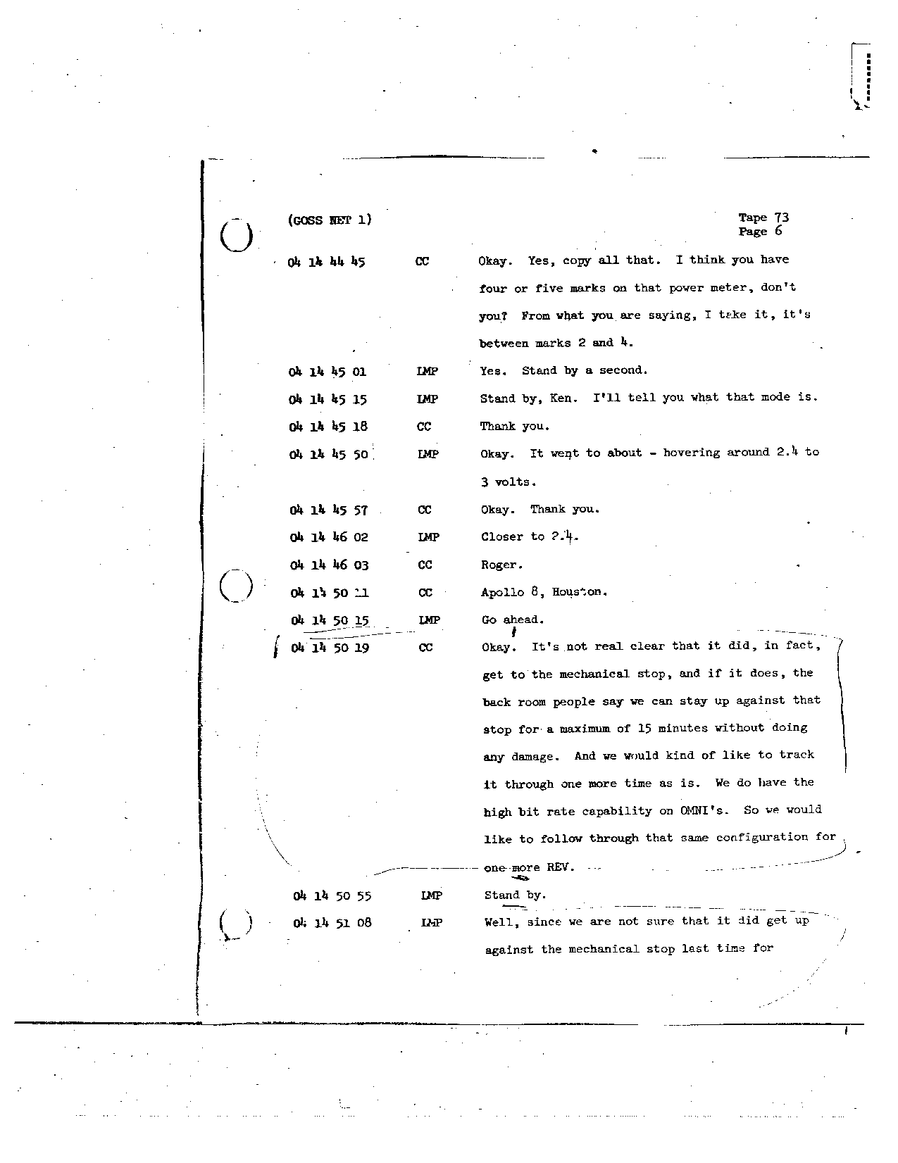 Page 592 of Apollo 8’s original transcript