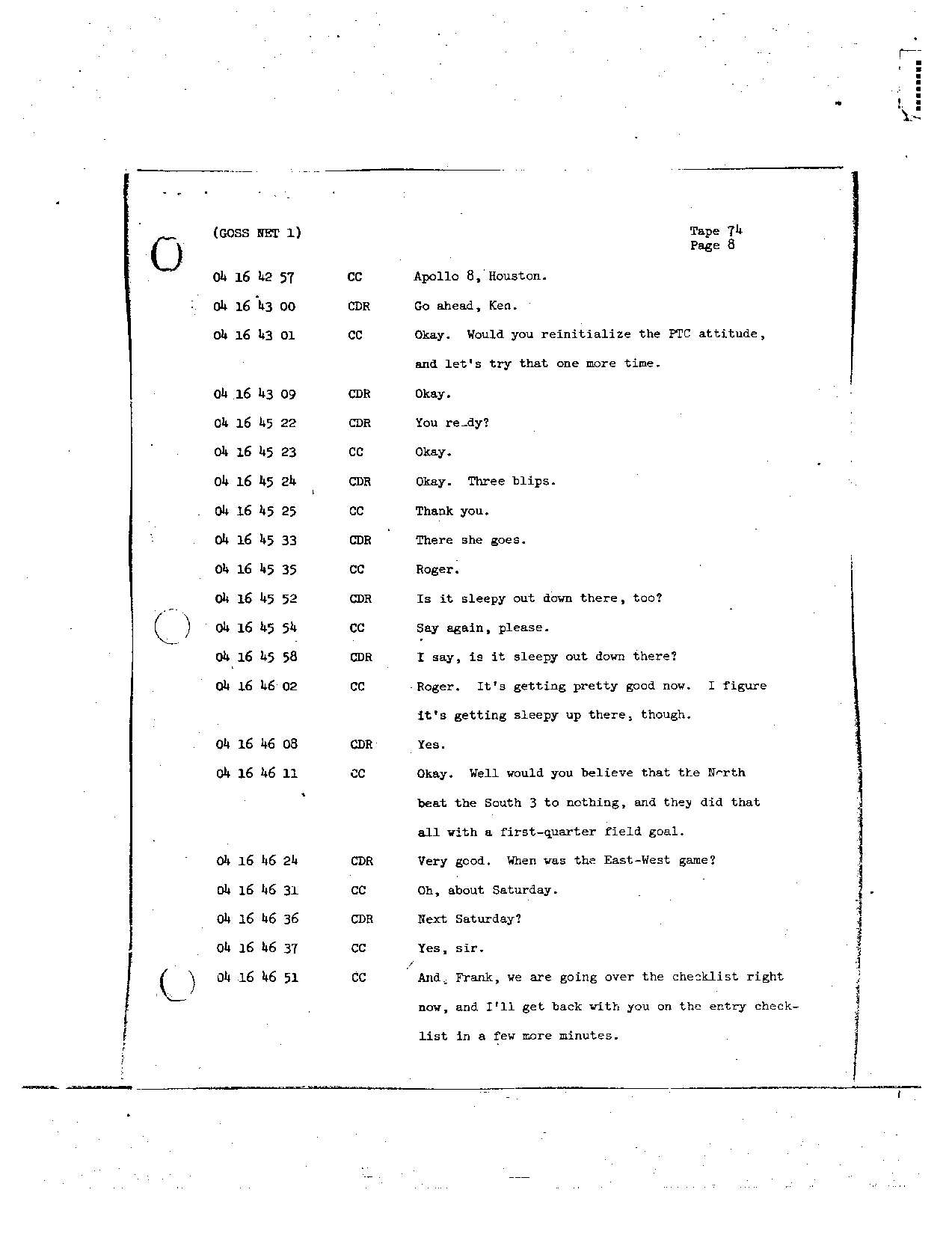 Page 603 of Apollo 8’s original transcript