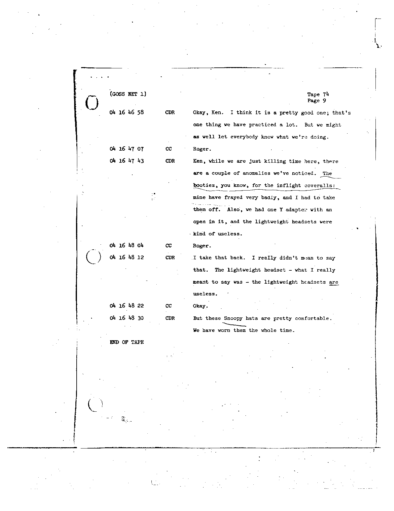 Page 604 of Apollo 8’s original transcript