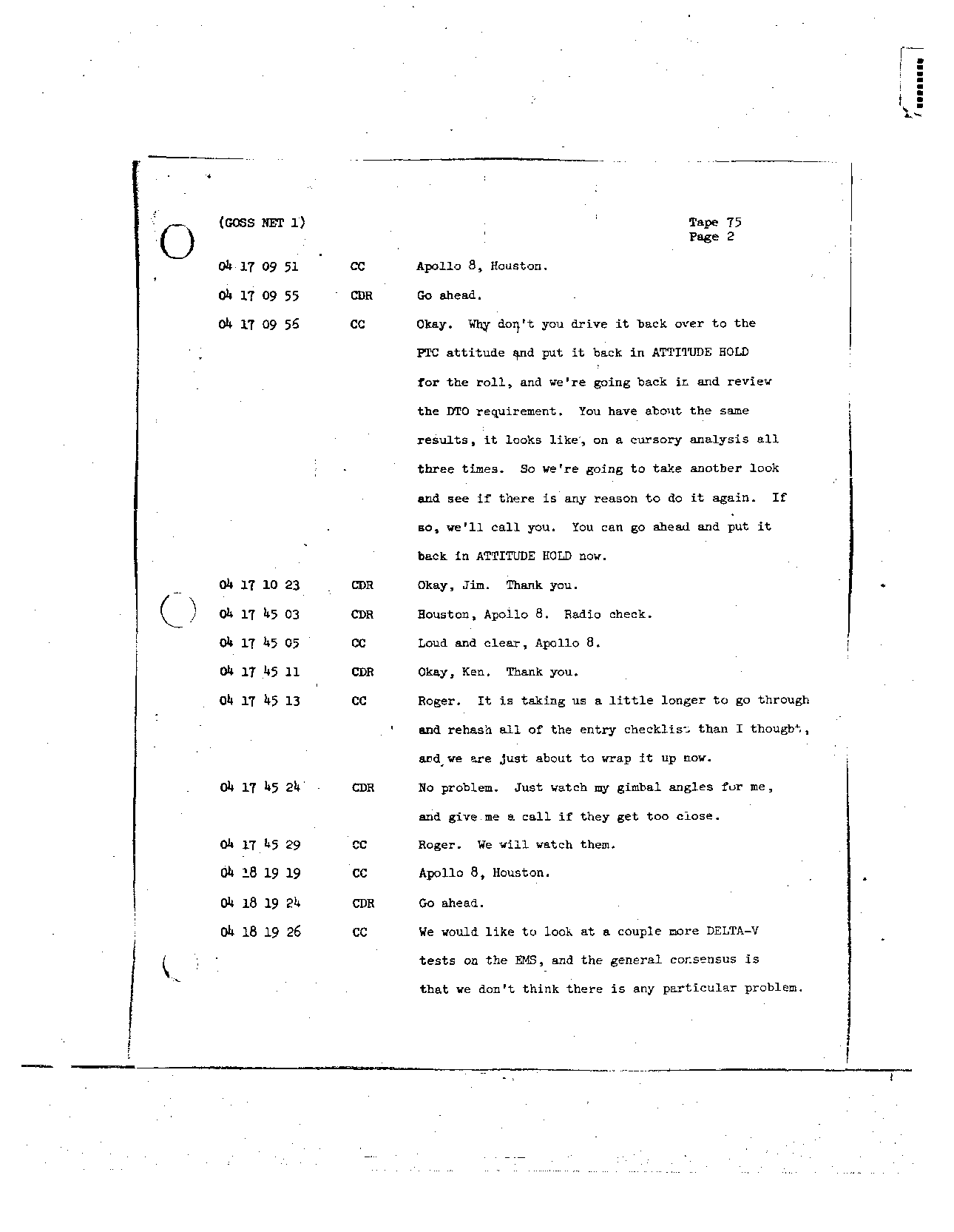 Page 606 of Apollo 8’s original transcript