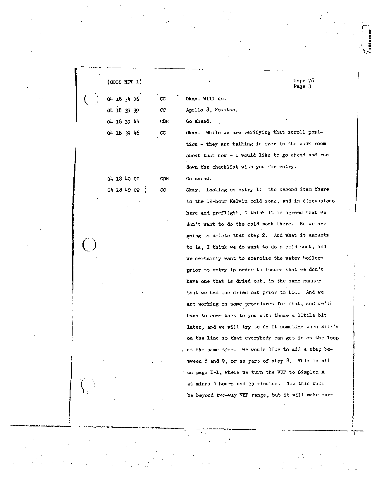 Page 611 of Apollo 8’s original transcript