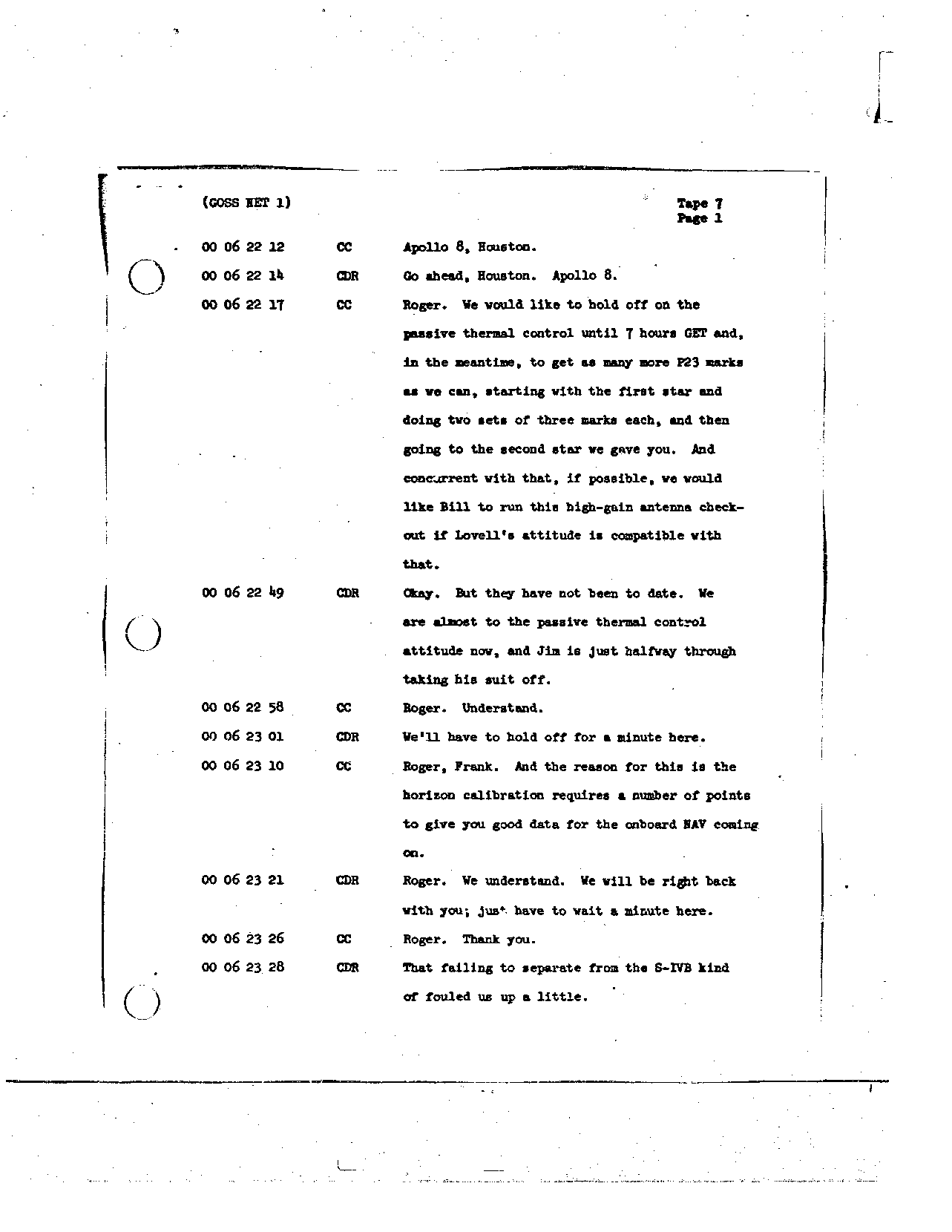 Page 63 of Apollo 8’s original transcript