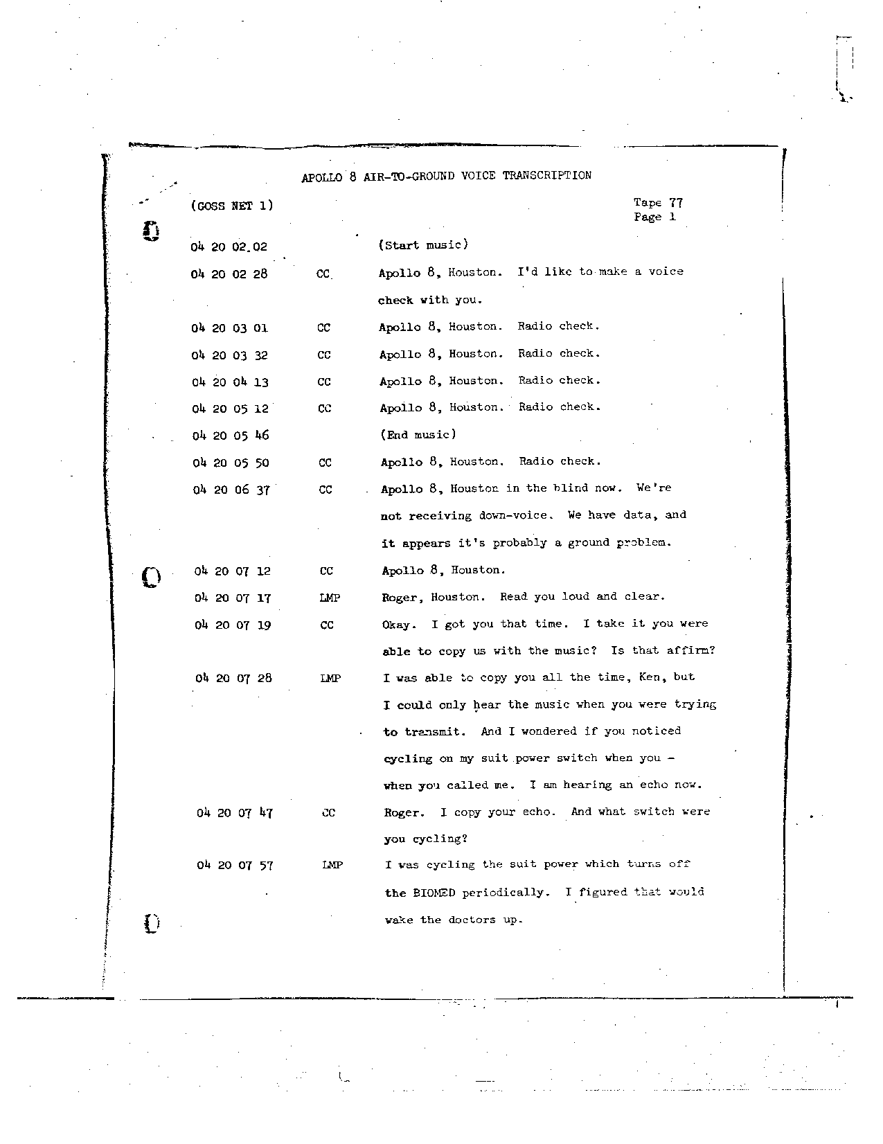 Page 631 of Apollo 8’s original transcript