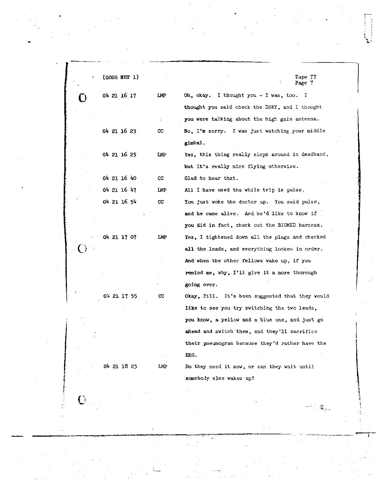 Page 637 of Apollo 8&rsquo;s original transcript