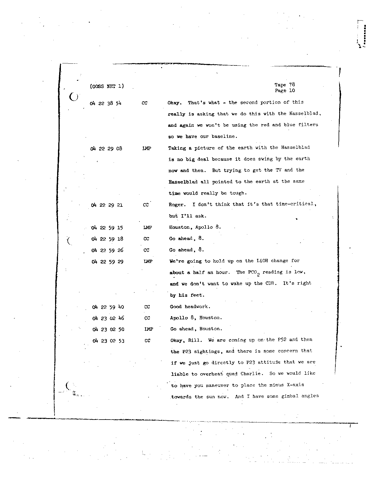 Page 650 of Apollo 8’s original transcript