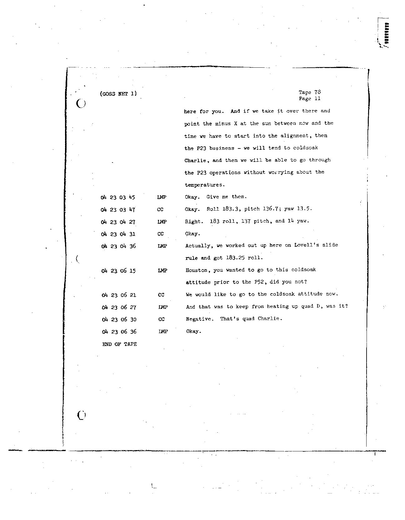 Page 651 of Apollo 8’s original transcript