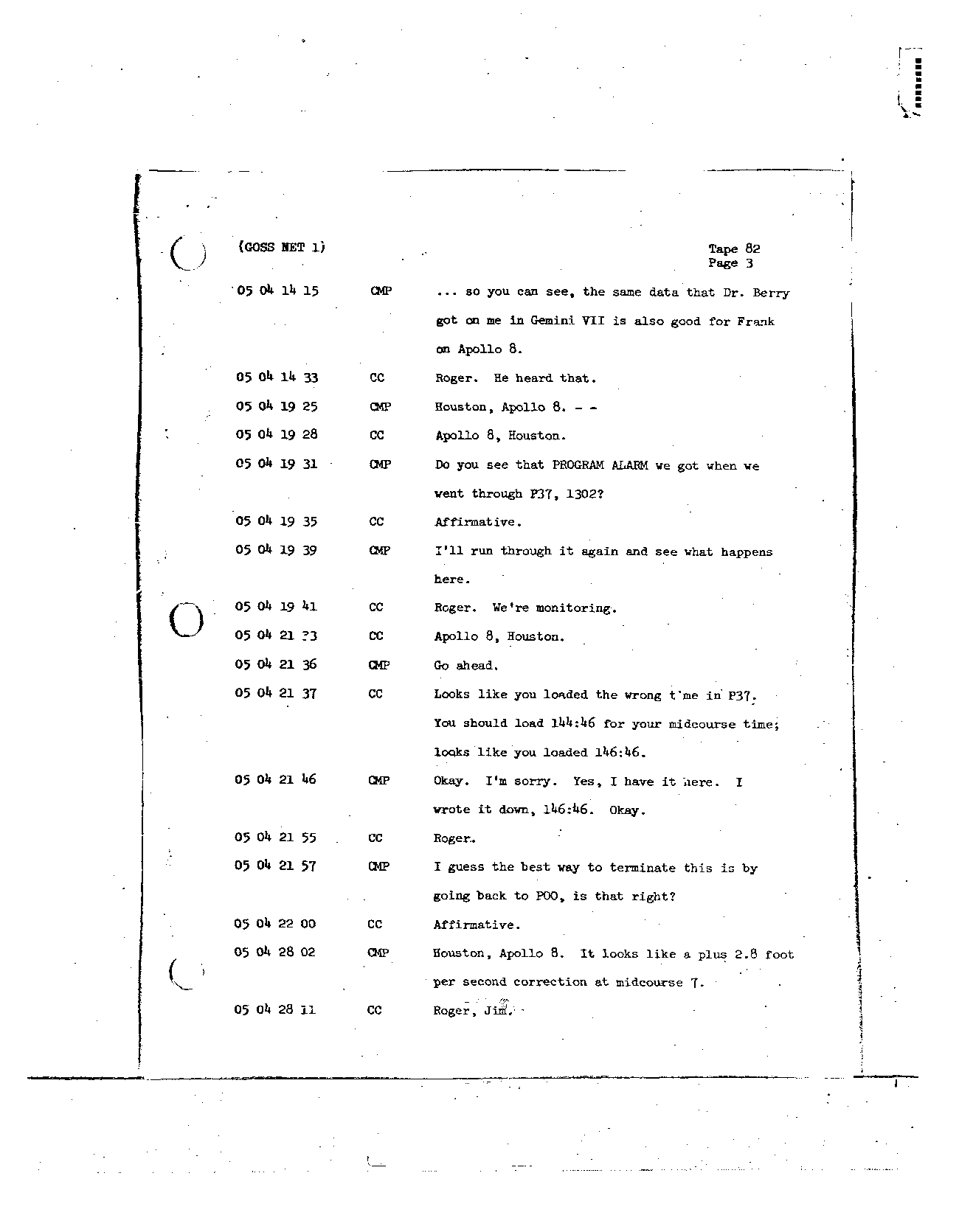 Page 679 of Apollo 8’s original transcript