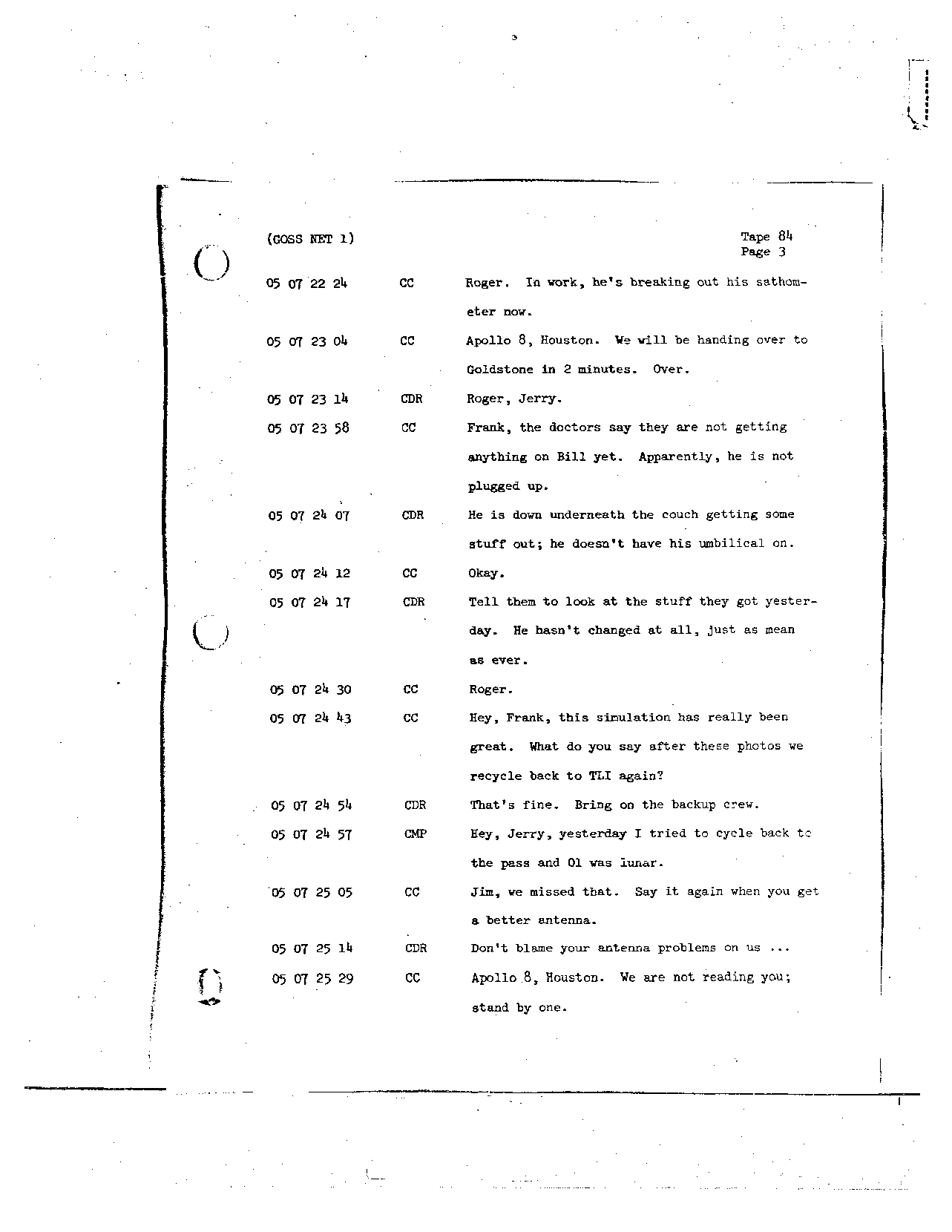 Page 689 of Apollo 8’s original transcript