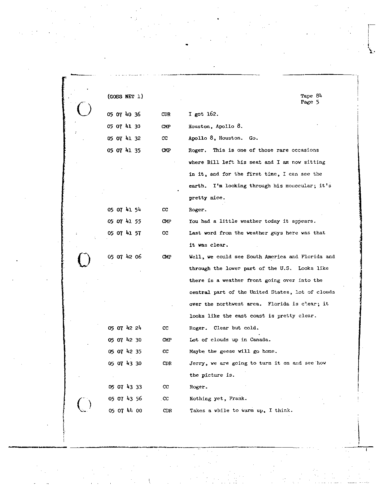 Page 691 of Apollo 8’s original transcript