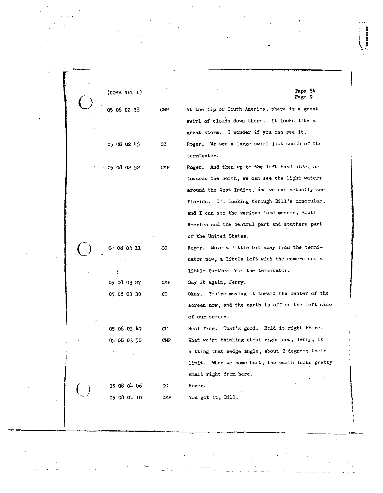 Page 695 of Apollo 8’s original transcript