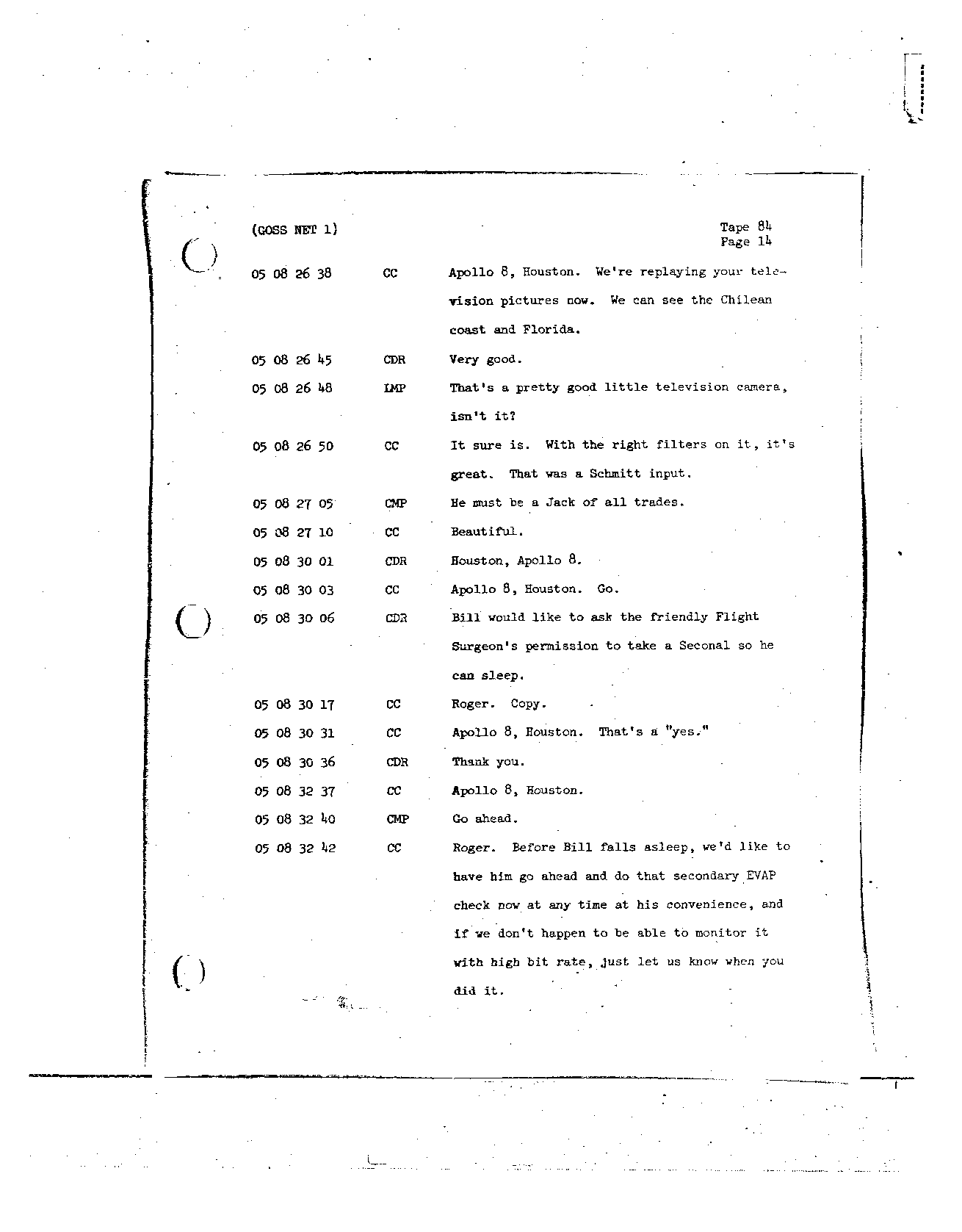 Page 700 of Apollo 8’s original transcript