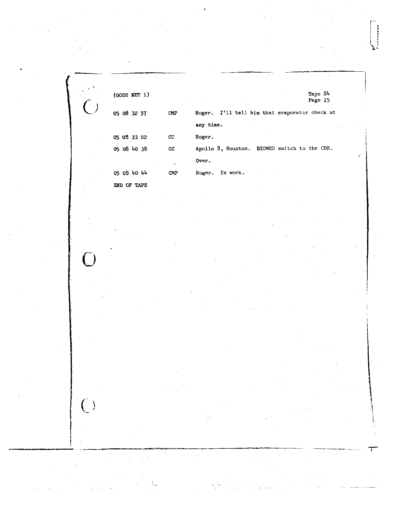 Page 701 of Apollo 8’s original transcript