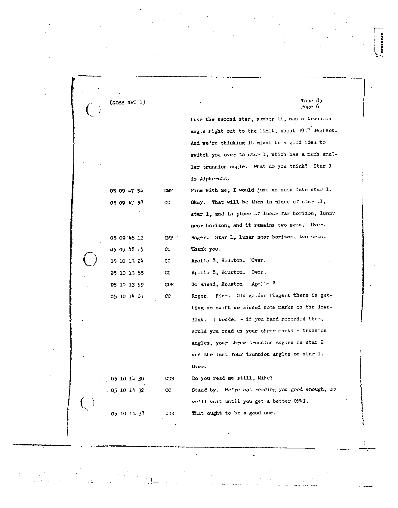 Page 707 of Apollo 8’s original transcript
