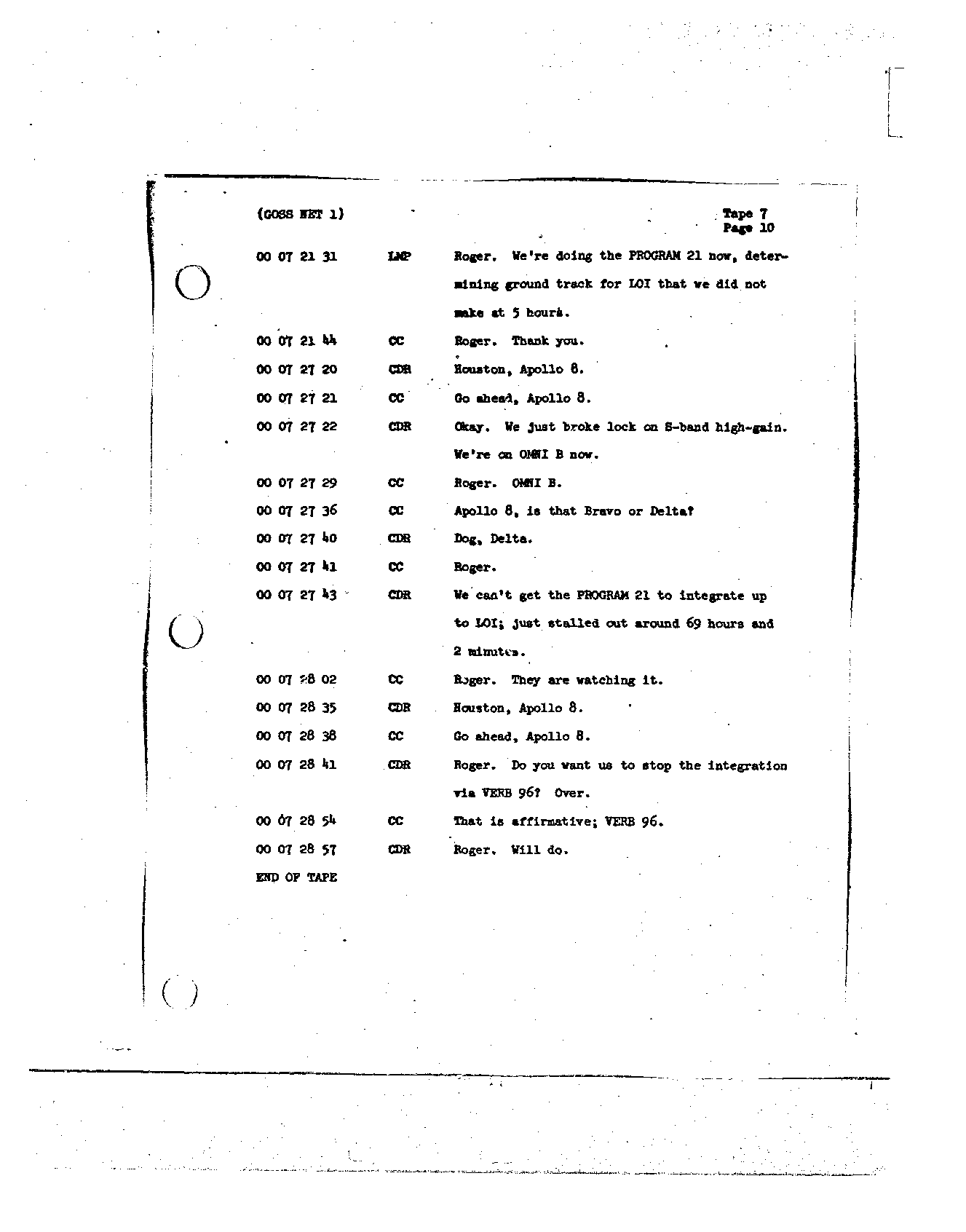 Page 72 of Apollo 8’s original transcript