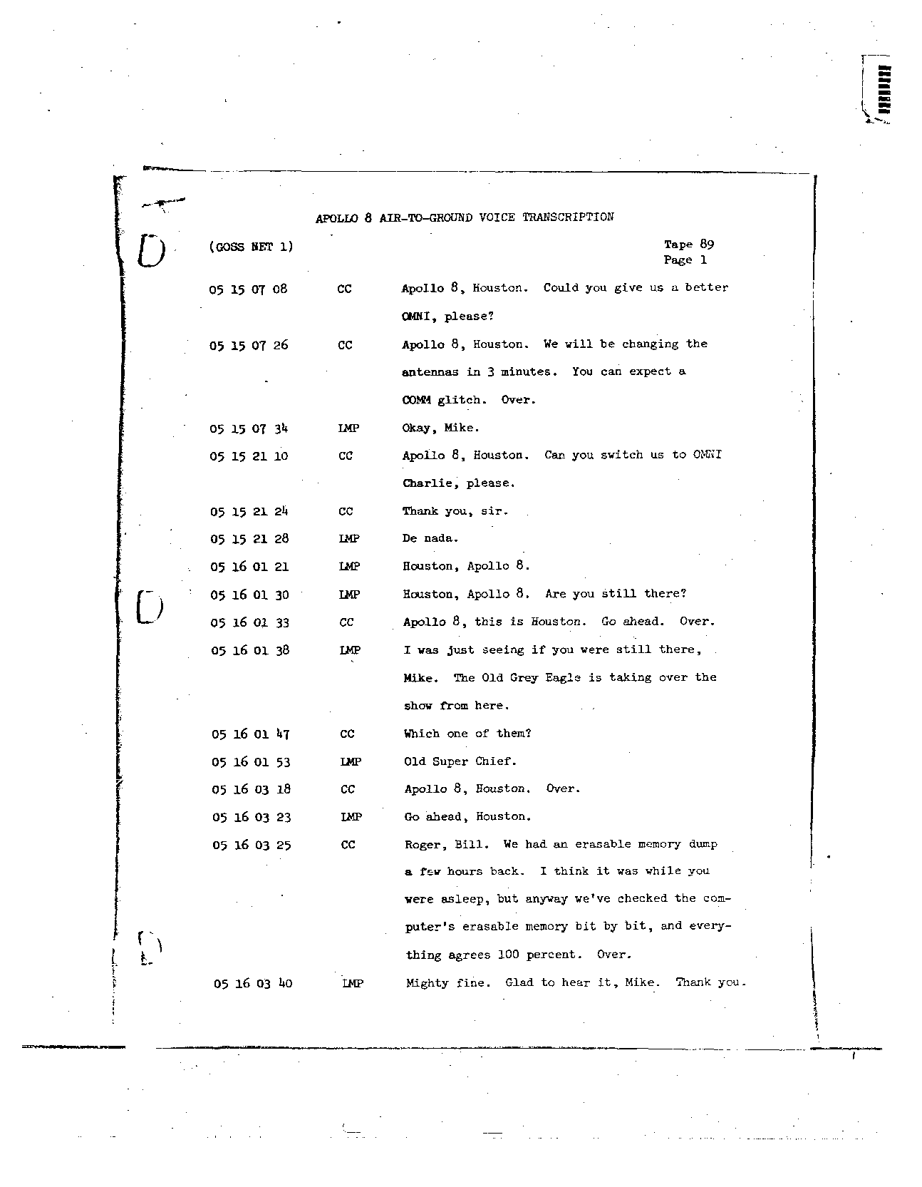 Page 722 of Apollo 8’s original transcript