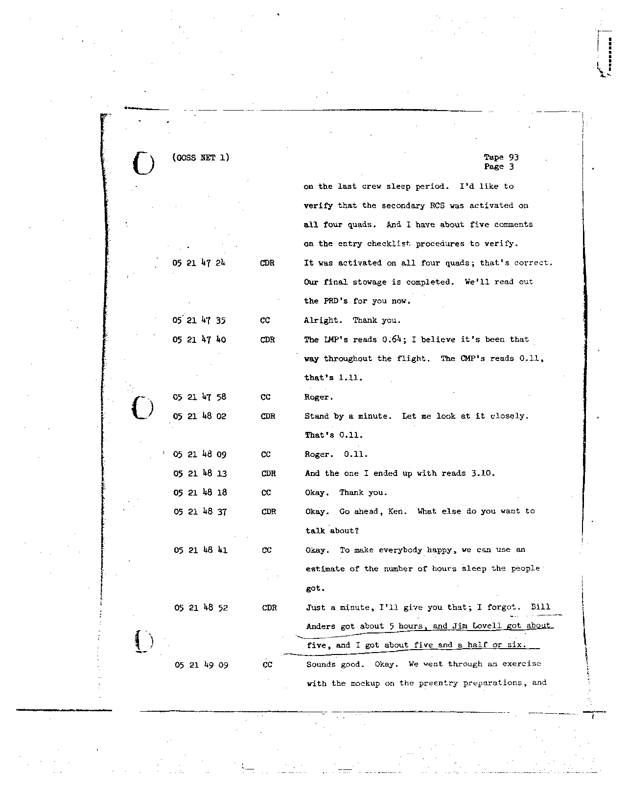 Page 735 of Apollo 8’s original transcript
