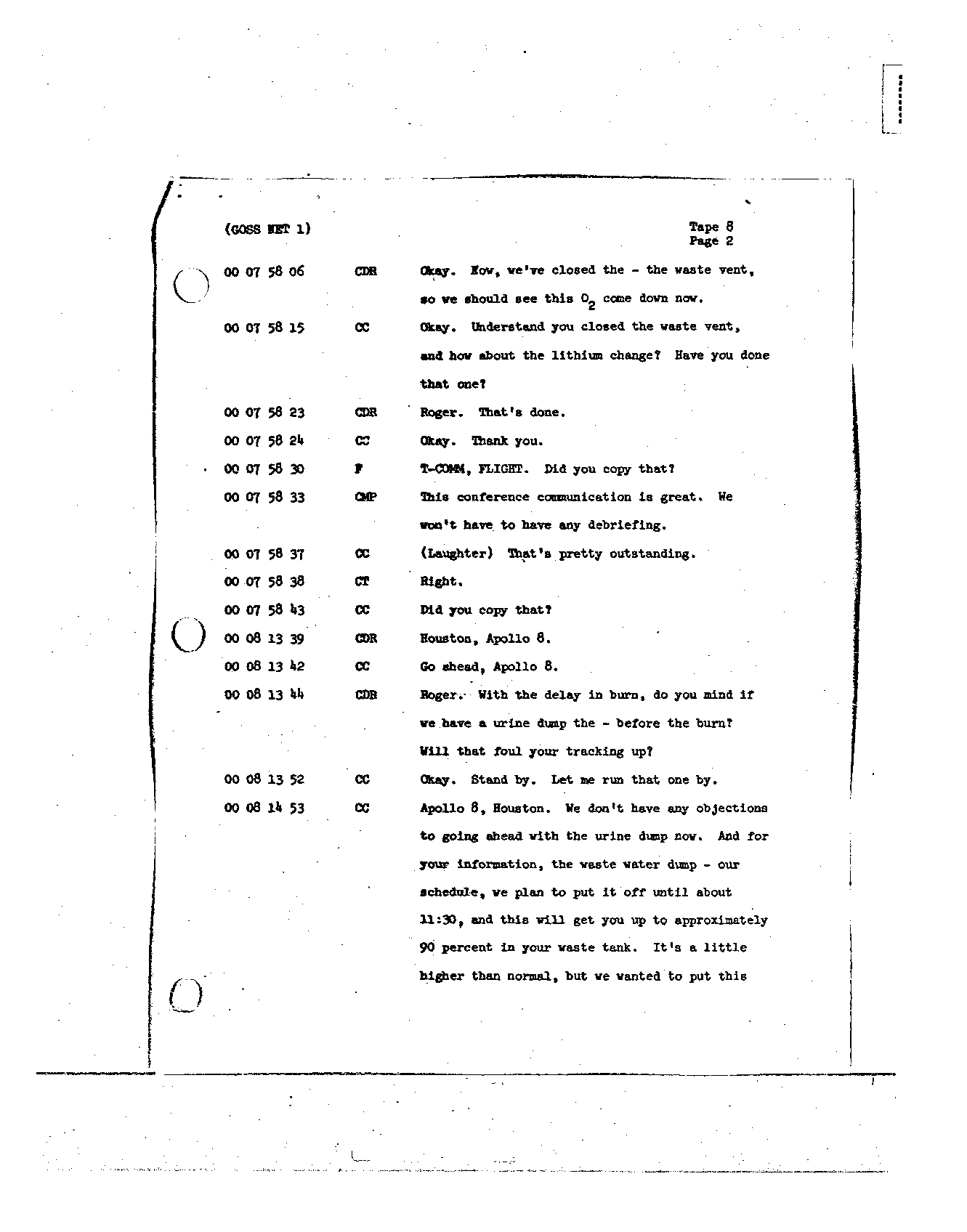 Page 74 of Apollo 8’s original transcript