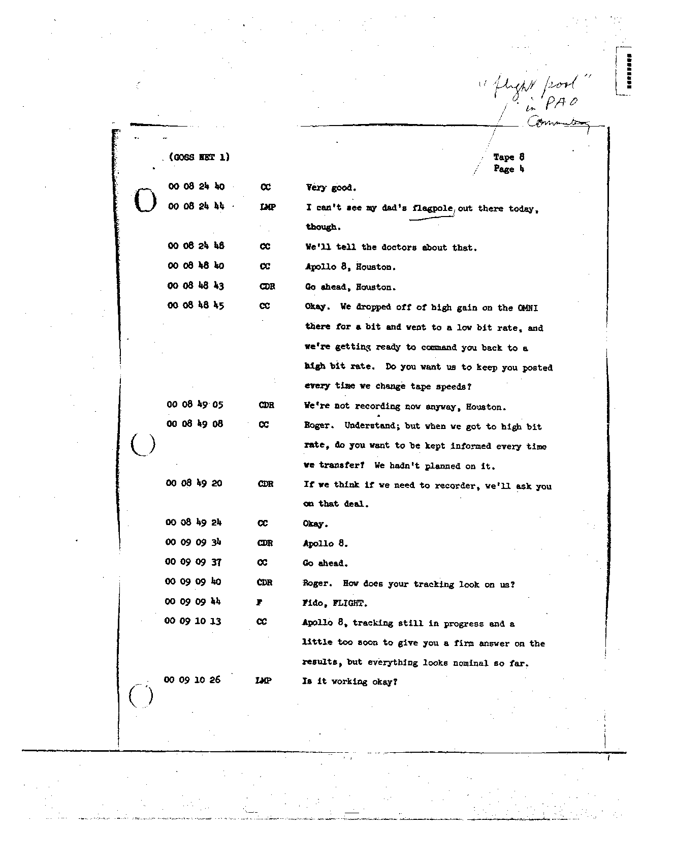 Page 76 of Apollo 8’s original transcript