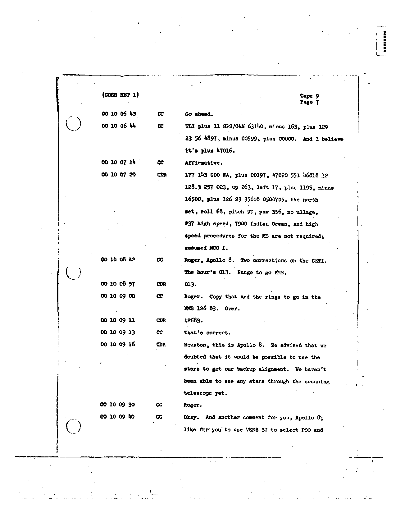 Page 86 of Apollo 8’s original transcript