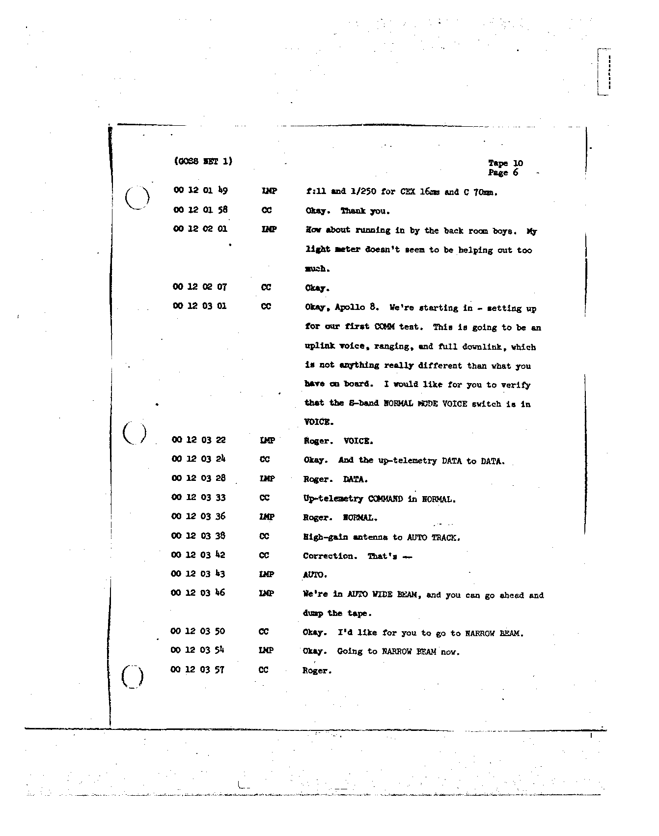 Page 97 of Apollo 8’s original transcript