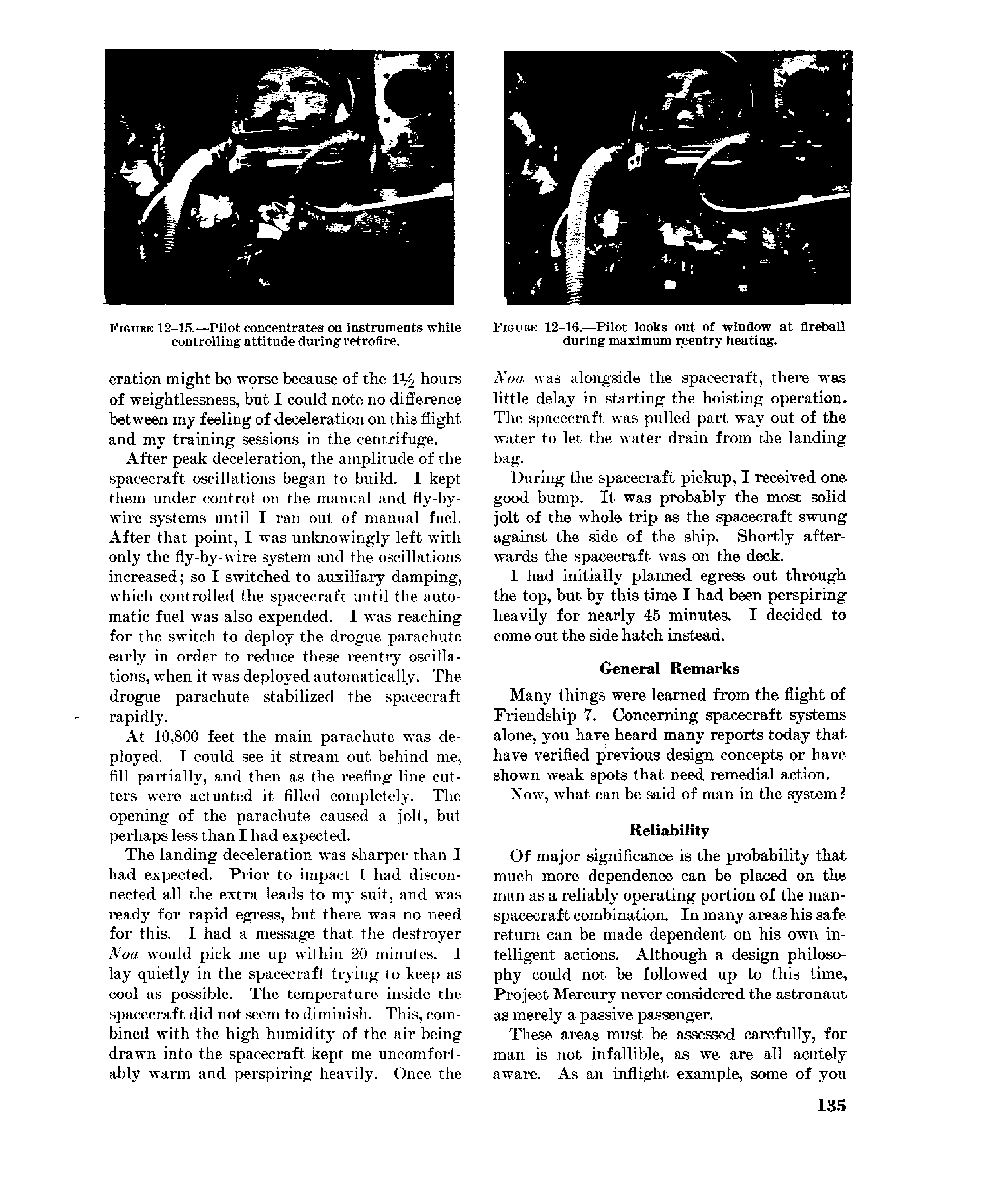 Page 135 of Mercury 6&rsquo;s original transcript