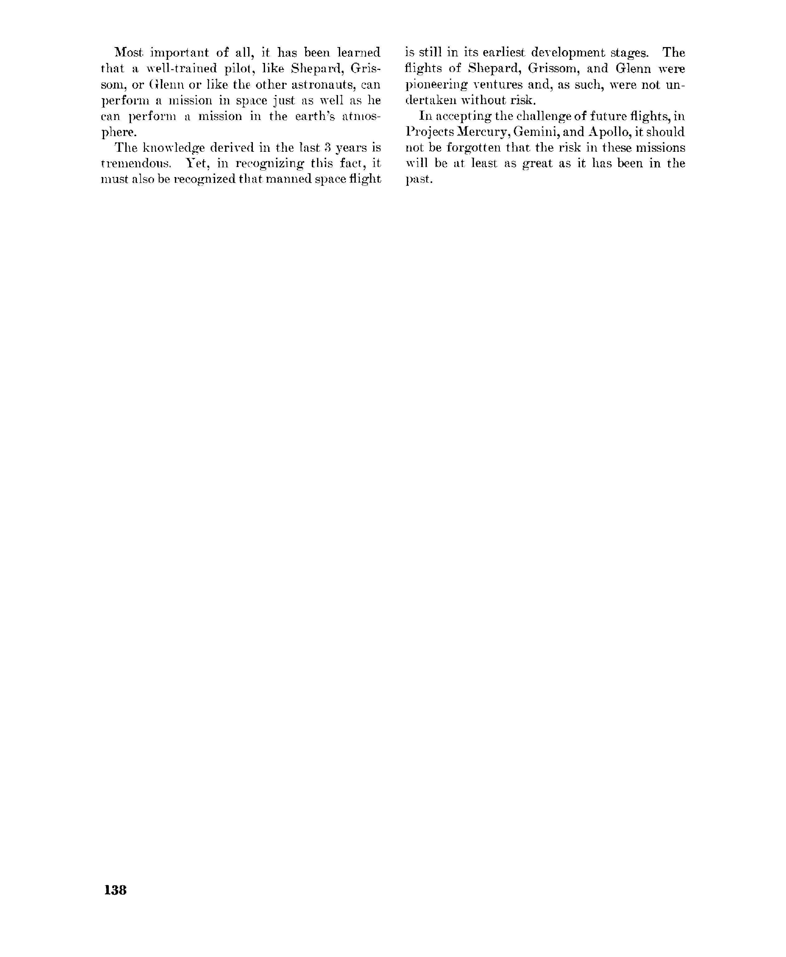 Page 138 of Mercury 6&rsquo;s original transcript