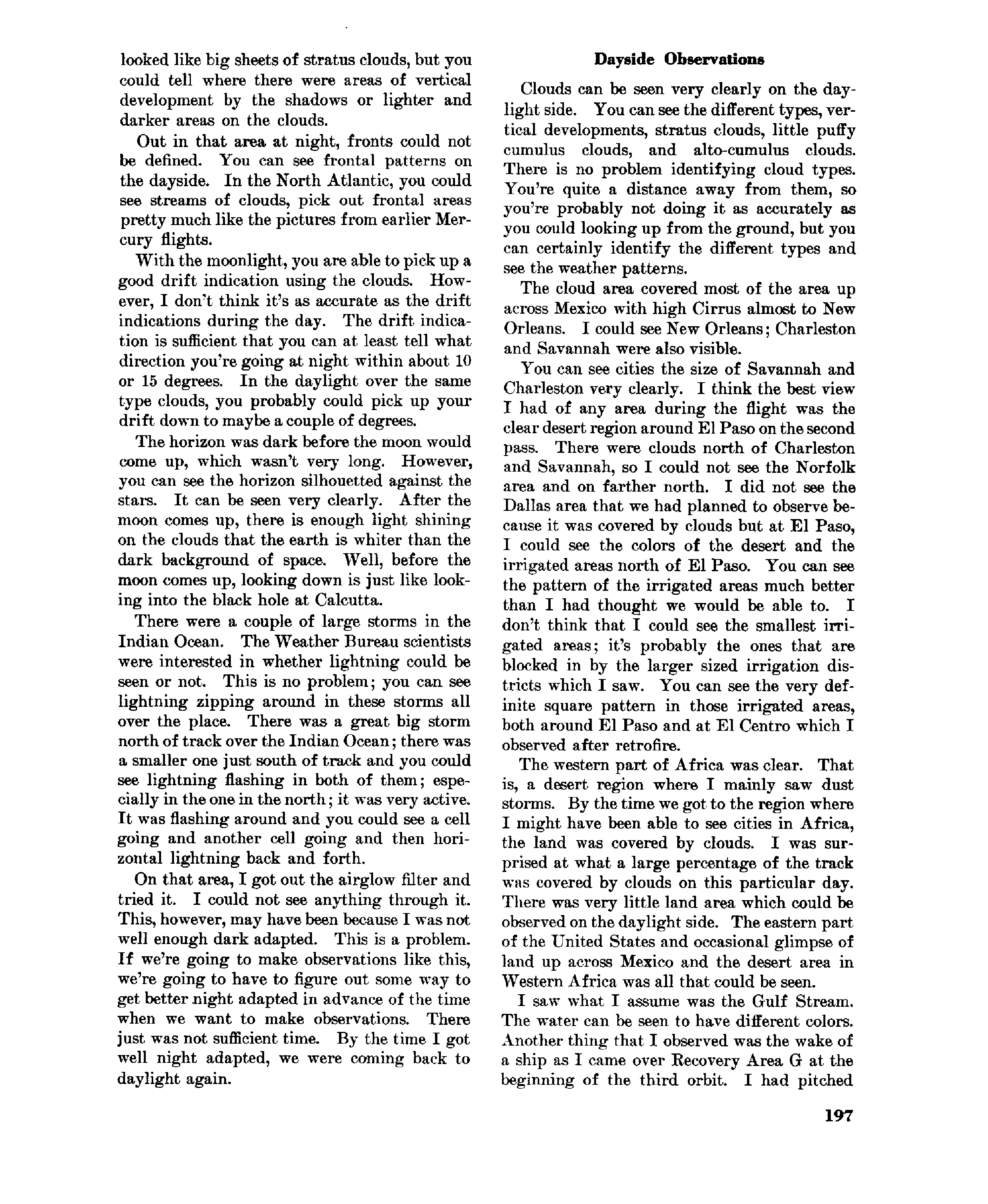 Page 195 of Mercury 6&rsquo;s original transcript