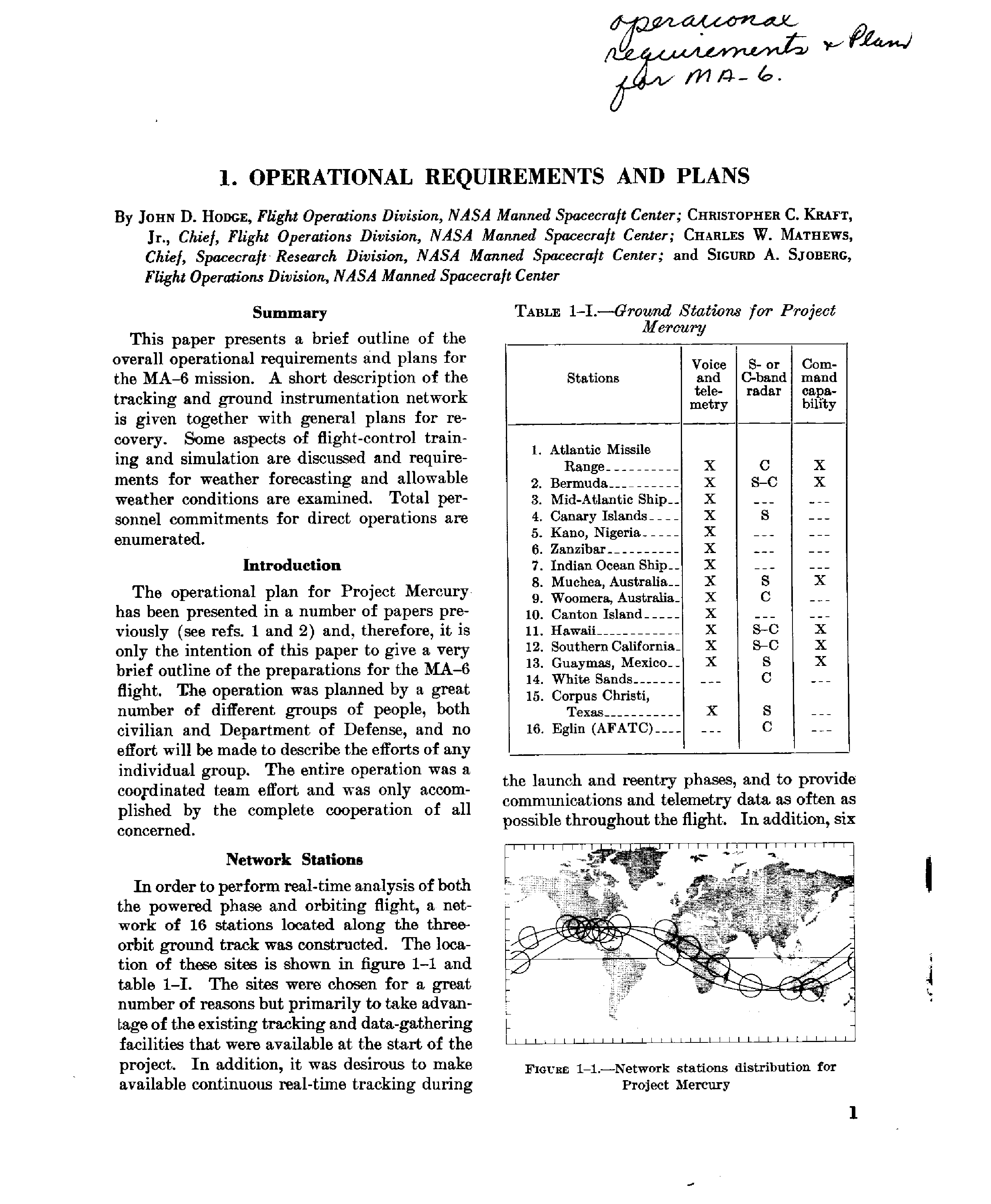 Page 6 of Mercury 6&rsquo;s original transcript